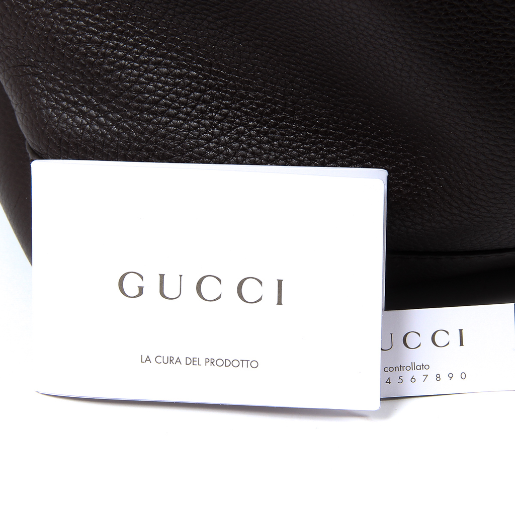 Gucci Womens Handbag Soft Calf Dark Brown 246358 2140