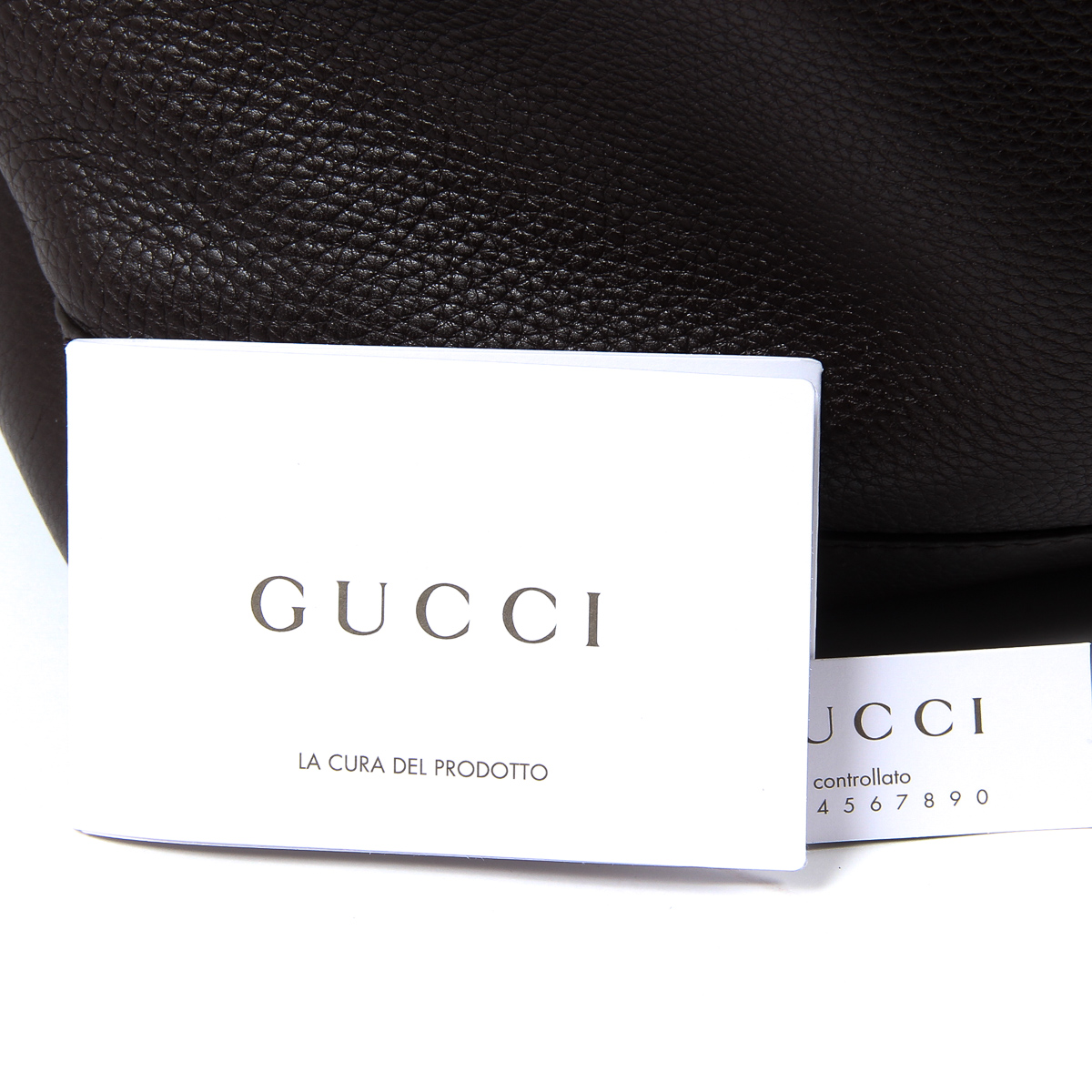 Gucci Womens Handbag Soft Calf Dark Brown 246358 2140