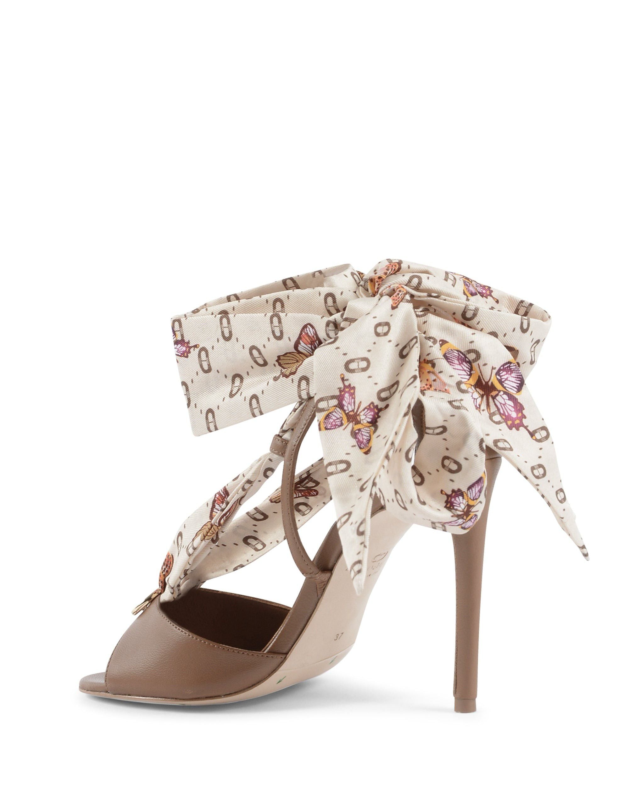 Tacón estampado de seda Evelyn