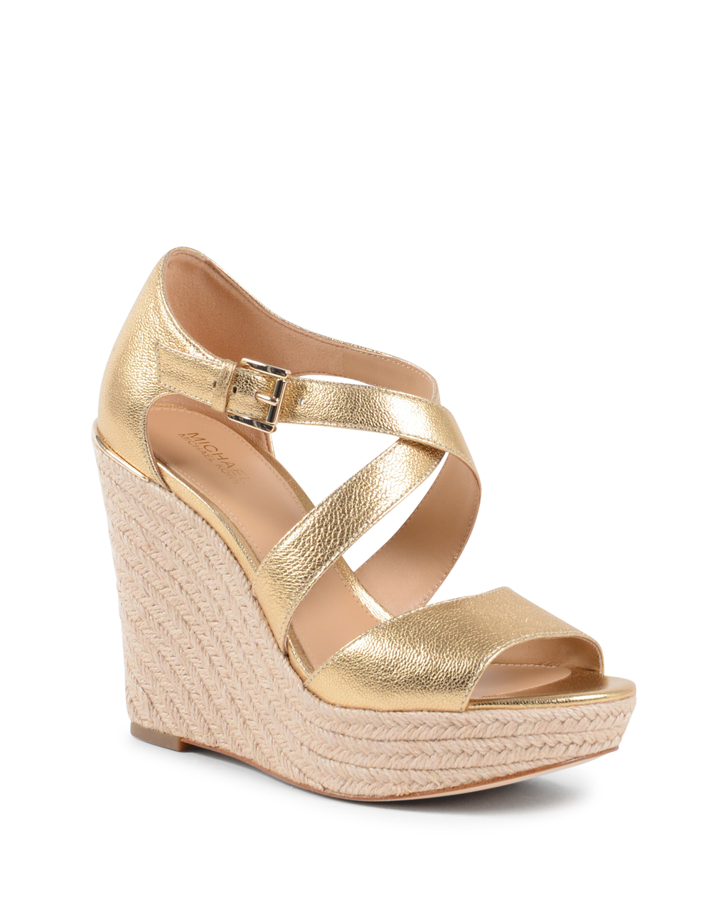 Sandalias de cuña Michael Kors para mujer doradas ABBOTT