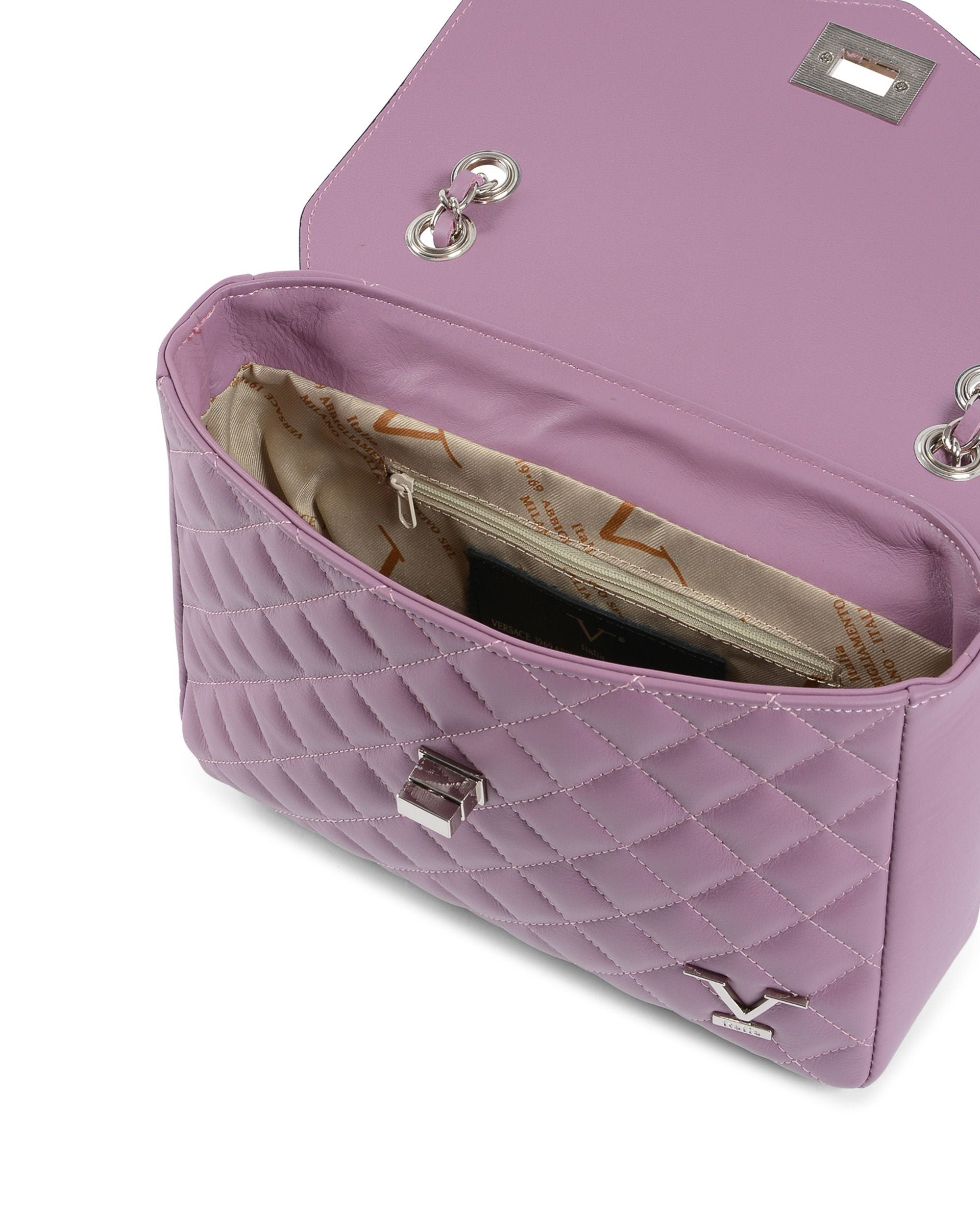 V Italia Womens Handbag Violet V024-S SAUVAGE MALVA