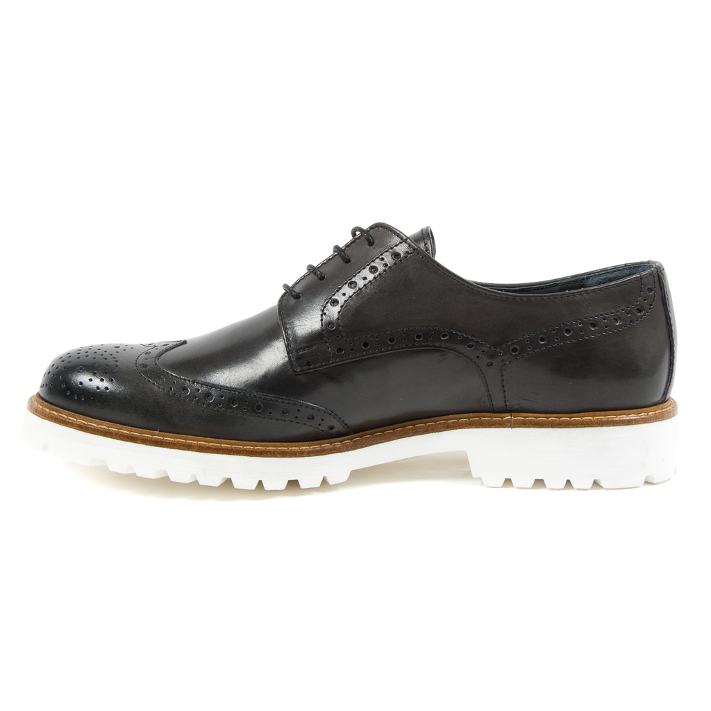 Andrew Charles - Zapatos brogue para hombre, color gris oscuro, EDWIN