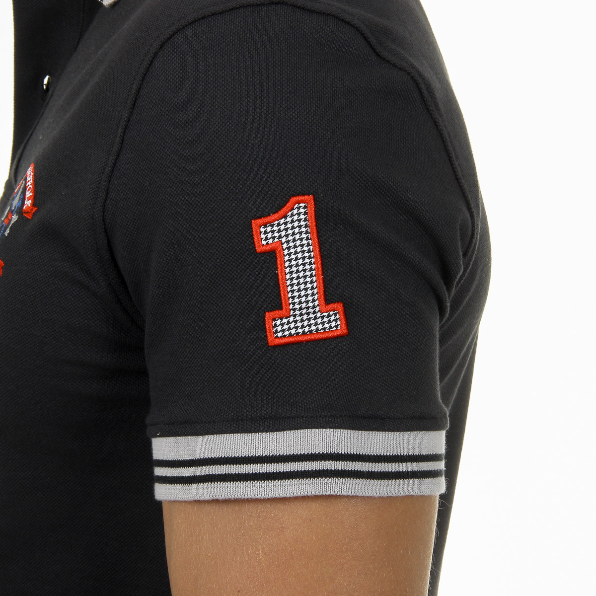 Polo Ufford & Suffolk Polo Club para hombre, manga corta, negro, ENIGMA