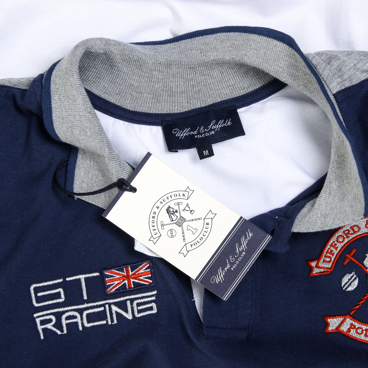 Polo de manga corta para hombre del Ufford & Suffolk Polo Club US001 INDIGO