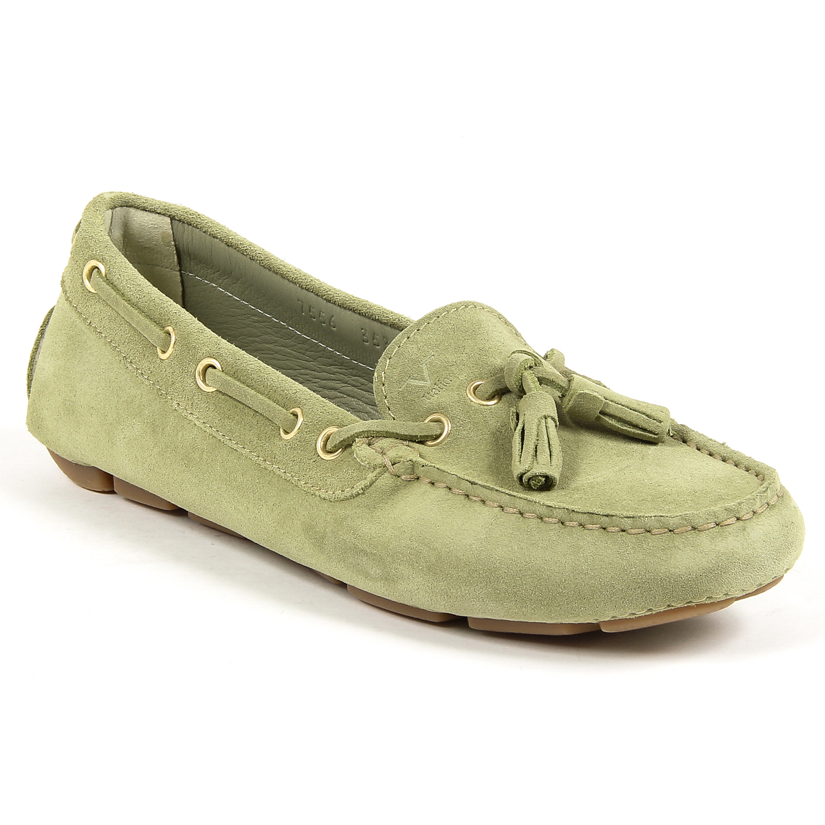 Mocasines V 1969 Italia para mujer, color verde TORINO