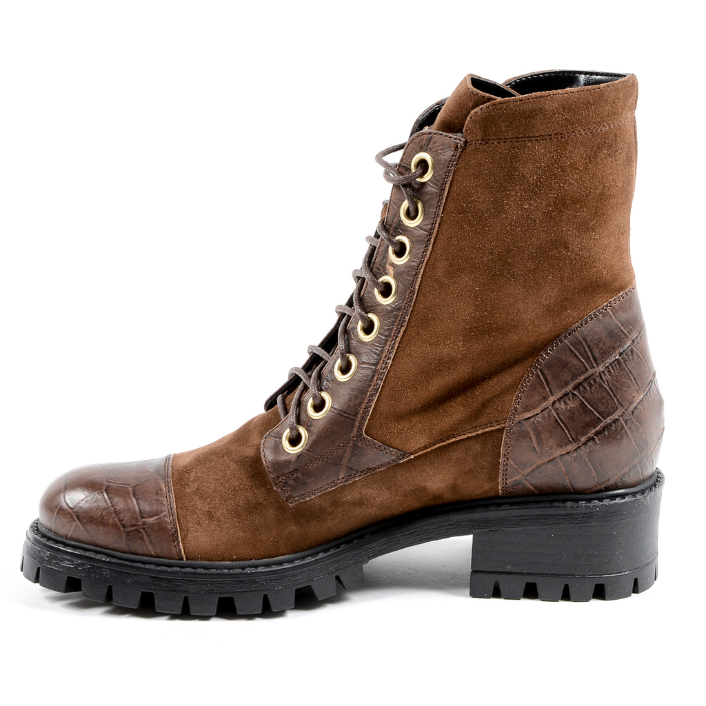 V 1969 Italia Womens Short Boot Brown STONE
