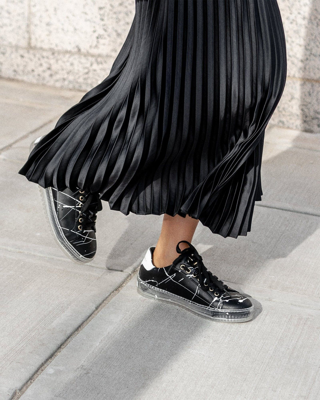 Zapatillas Splatter - Negro y blanco