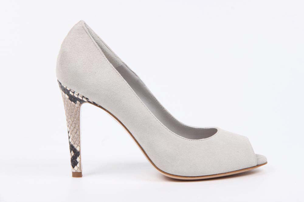 V 1969 Italia Zapatos de salón con punta abierta para mujer 5606-VAL95 PE CA15ICE CAMOSCIO ICE