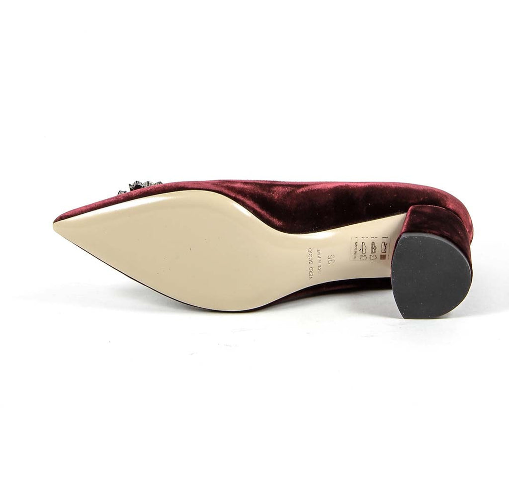 V 1969 Italia Zapatos de salón para mujer 3109244 VELLUTO BURDEOS
