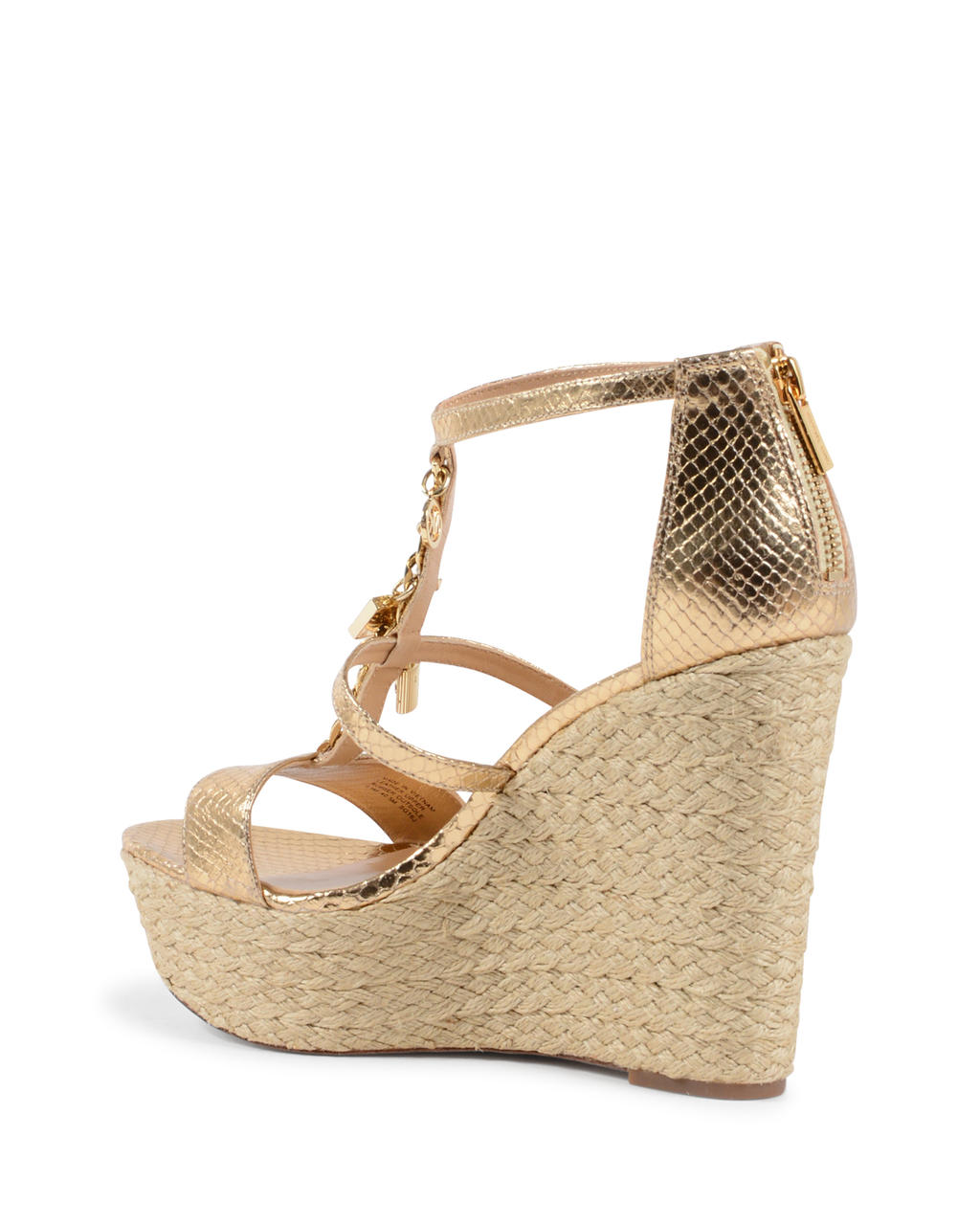 Sandalias de cuña Michael Kors para mujer doradas SUKI
