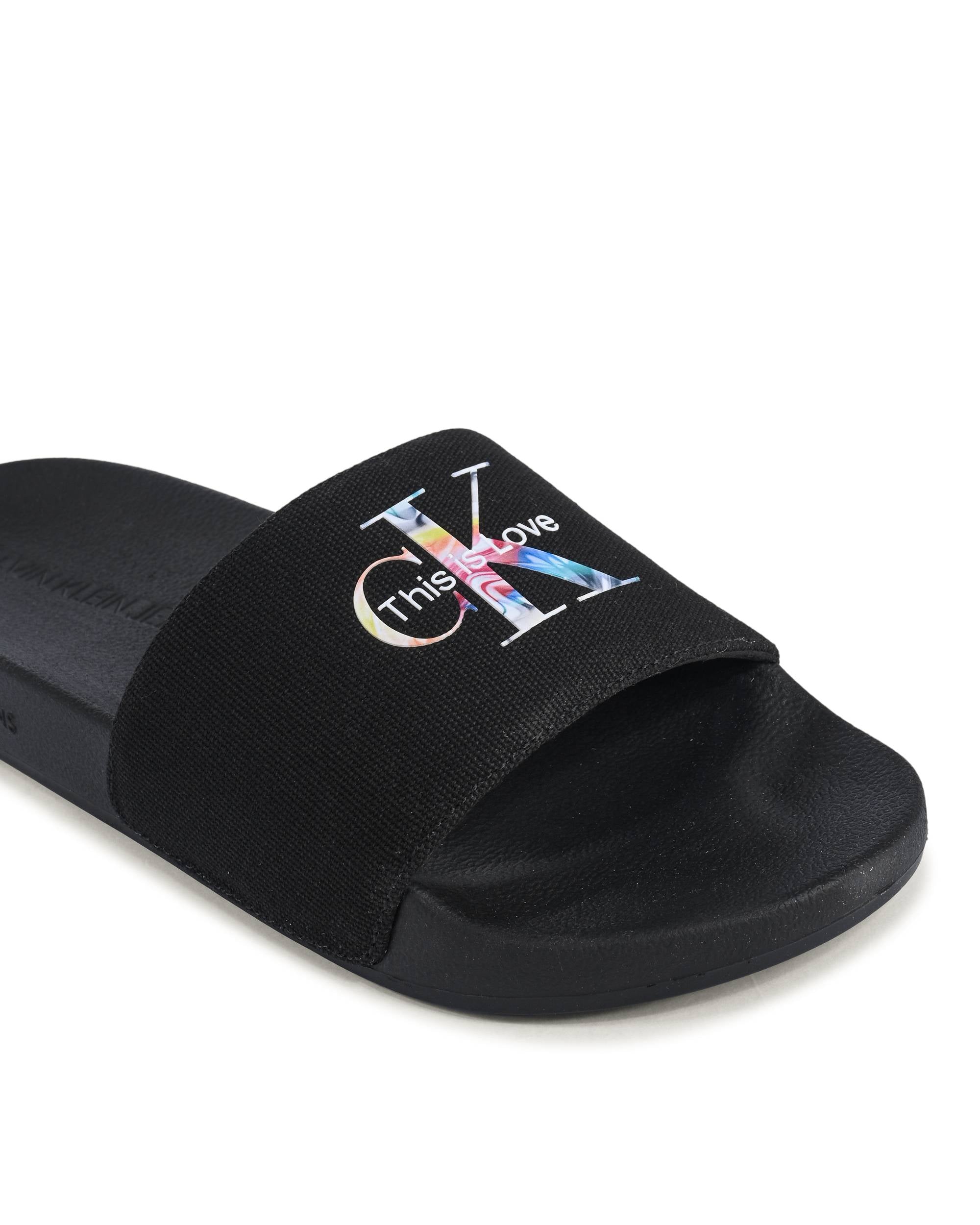 Chanclas Calvin Klein para mujer negras YW0YW00849BDS