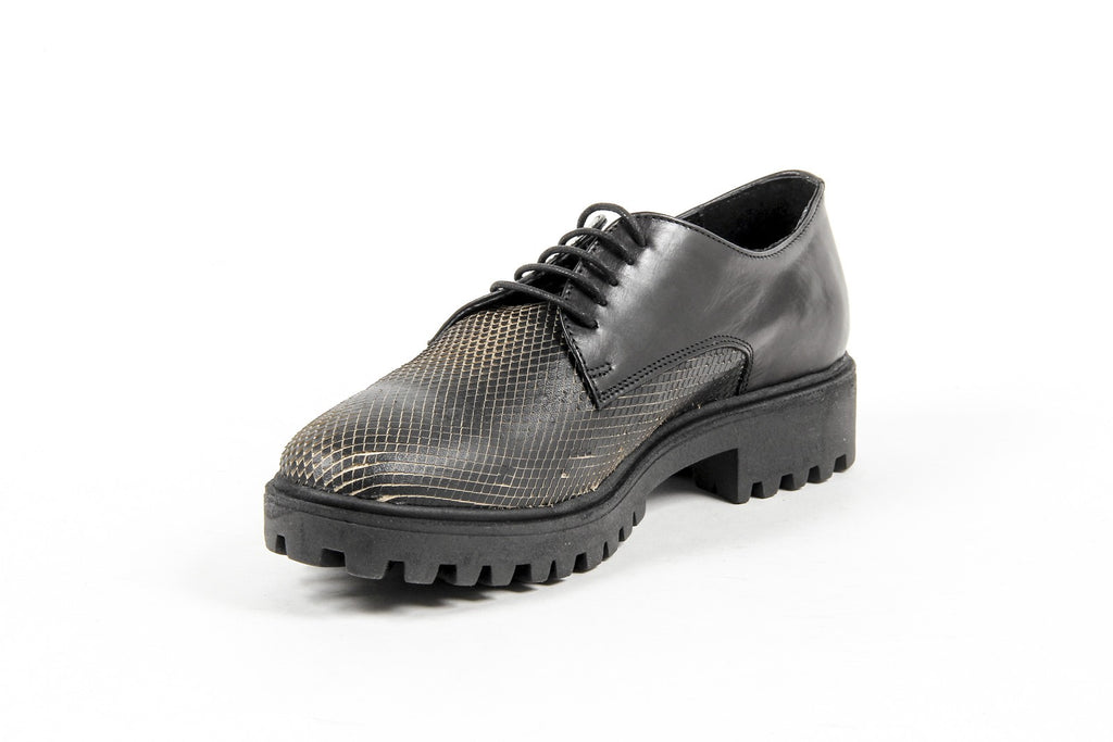 Zapatos con cordones para mujer V 1969 Italia C01 VITELLO NERO