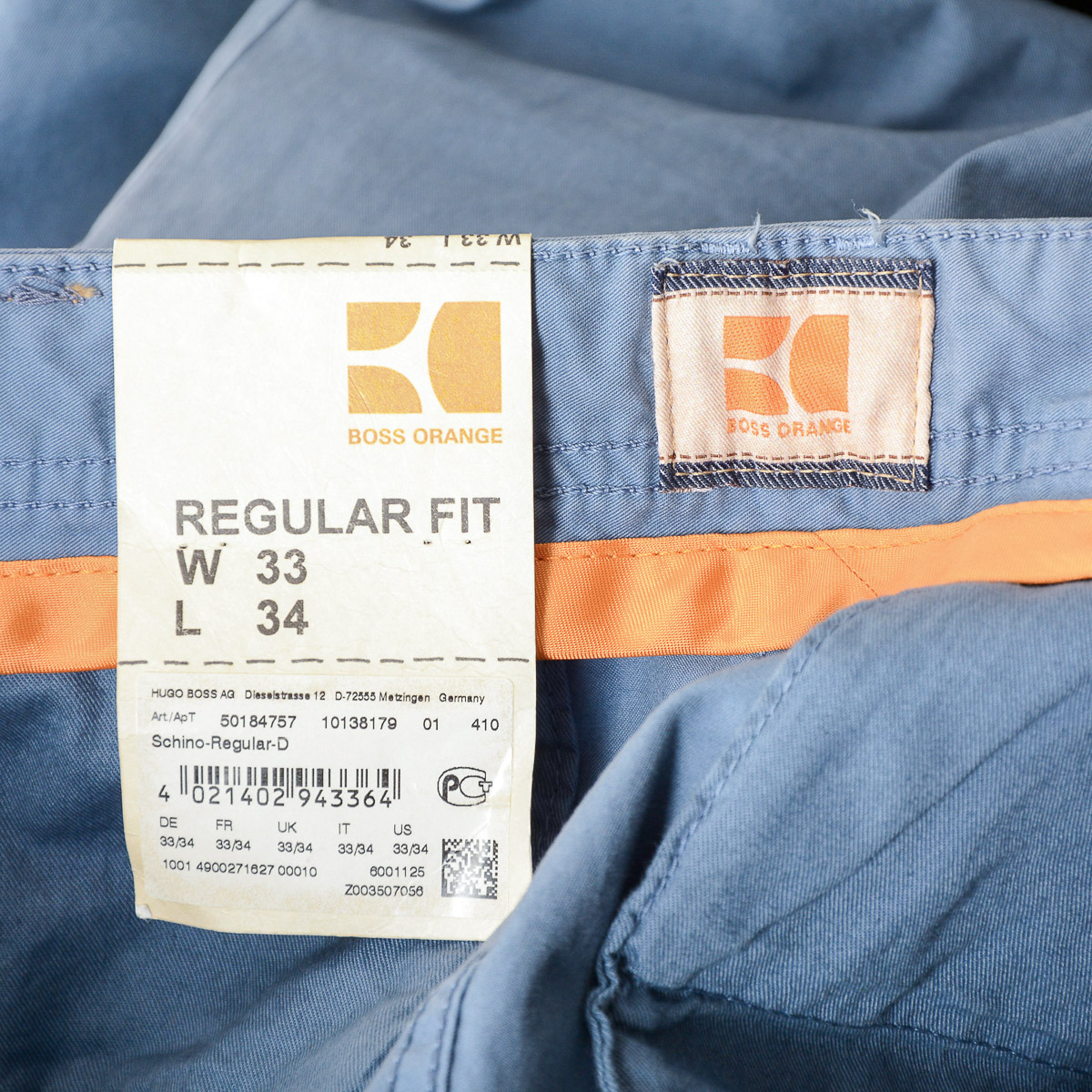 Pantalones Hugo Boss para hombre azul claro SCHINO