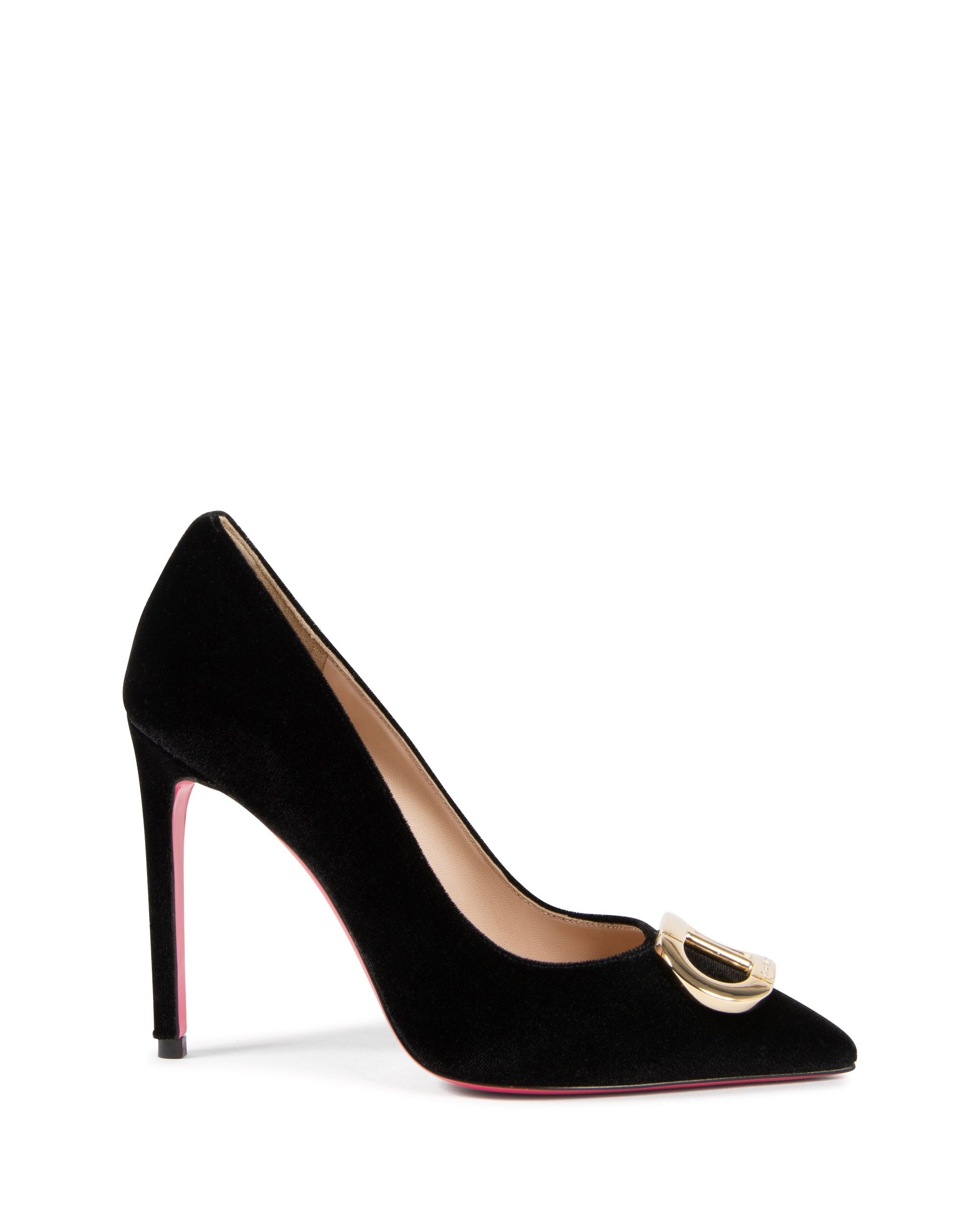 Zapatos de fiesta de oficina de terciopelo negro