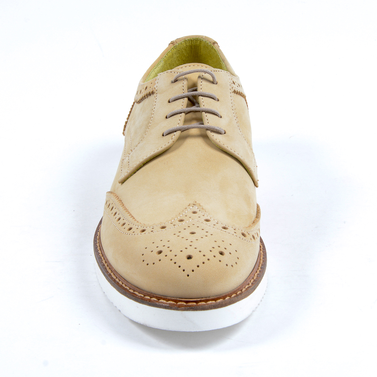 V 1969 Italia Zapatos Oxford Brogue para hombre Beige PEDRO