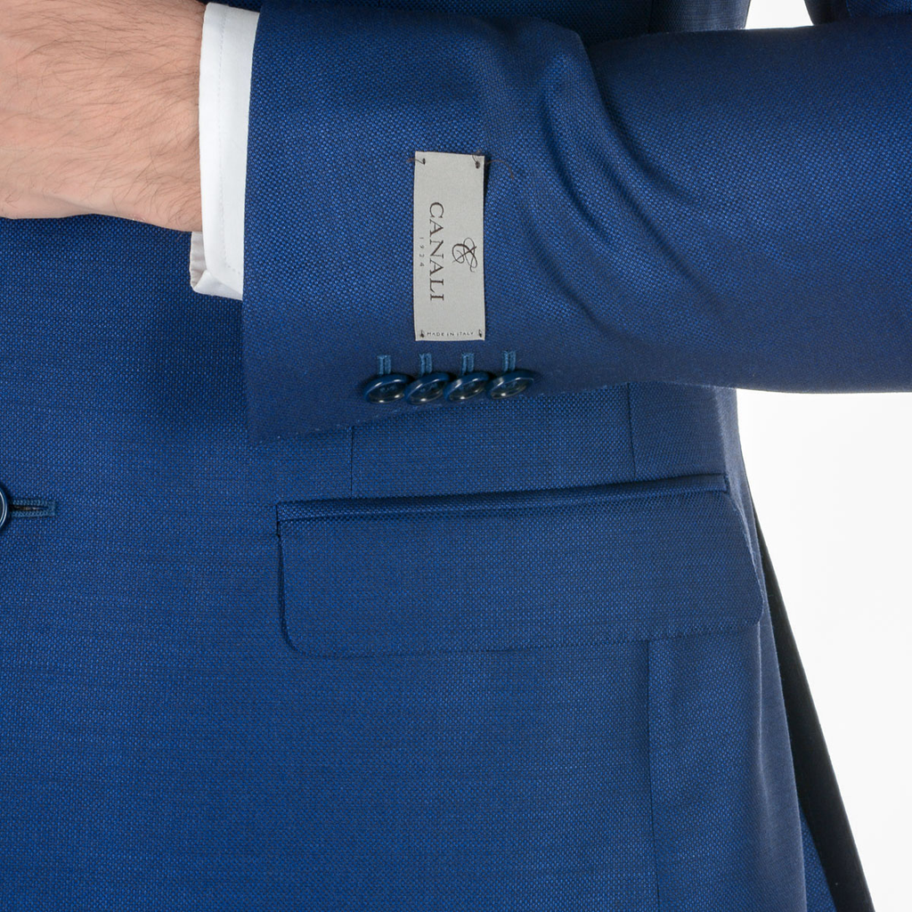 Canali Mens Suit Long Sleeves Blue