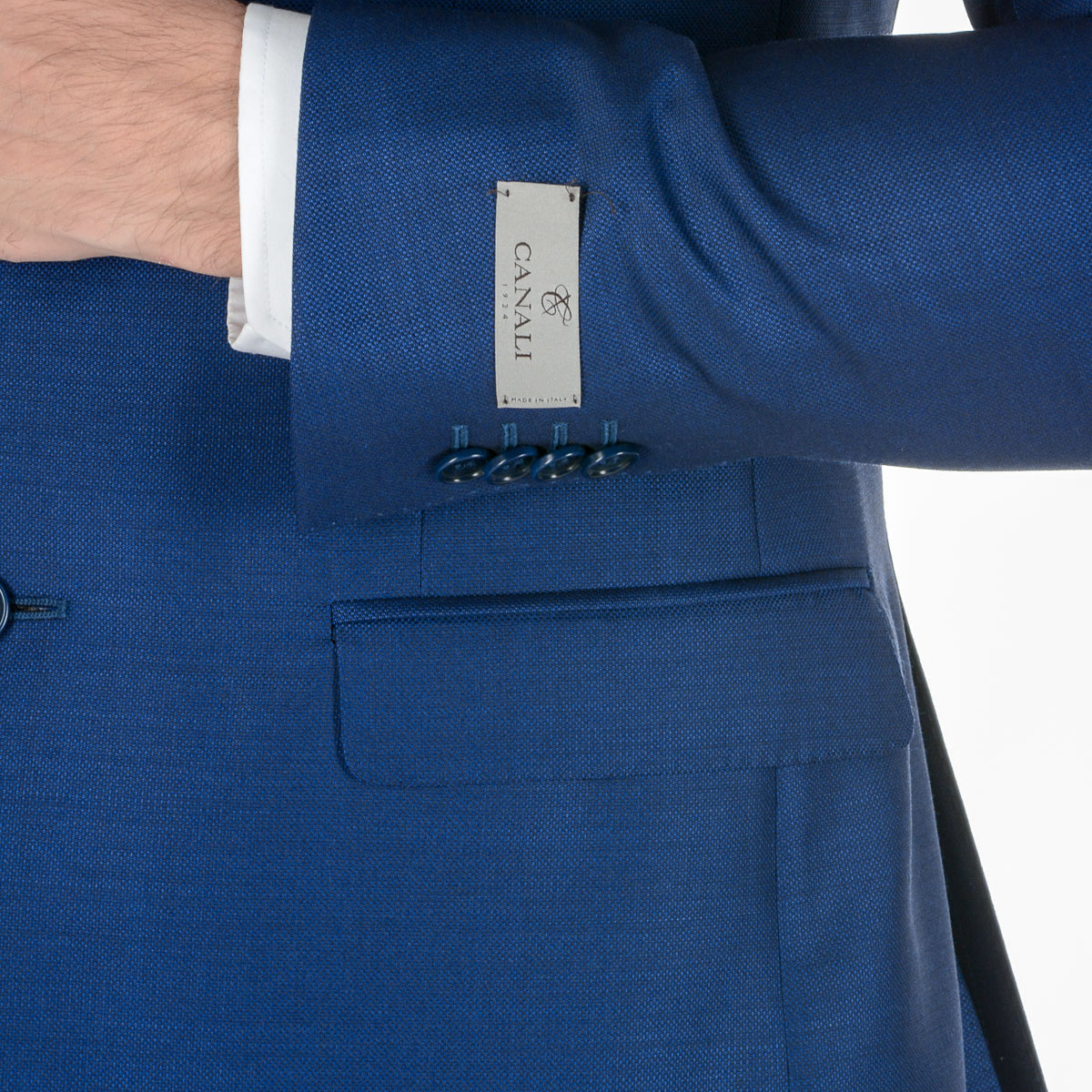Canali Mens Suit Long Sleeves Blue