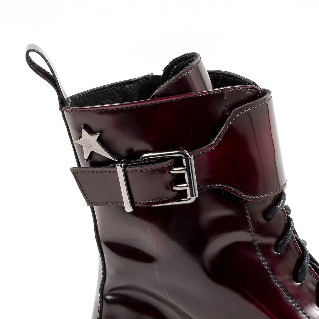 Andrew Charles Womens Short Boot Bordeaux ASHLEE