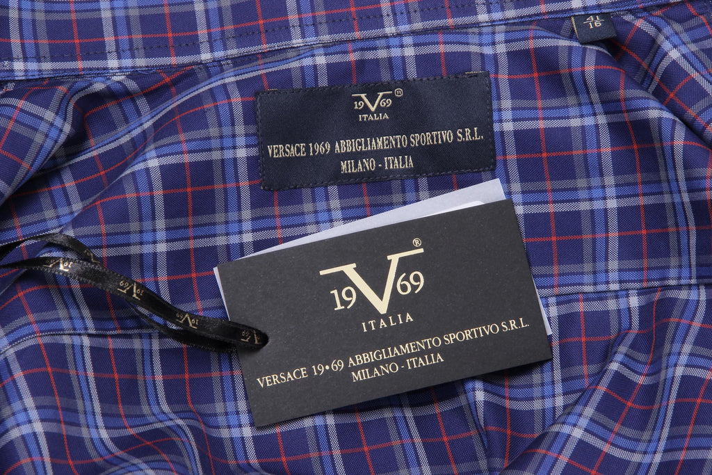 Camisa clásica moderna de corte italiano para hombre V 1969, talla 377, 034