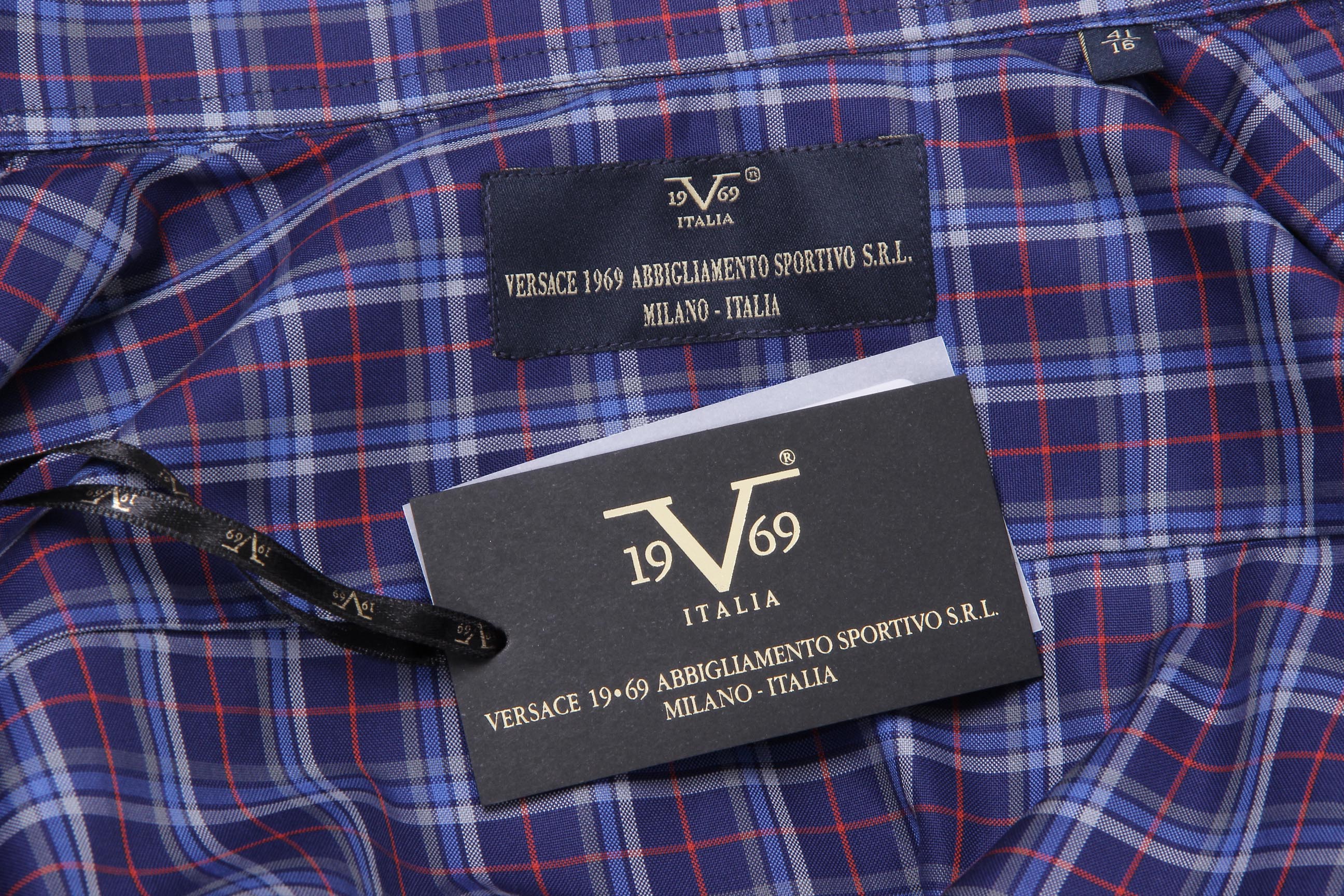 Camisa clásica moderna de corte italiano para hombre V 1969, talla 377, 034