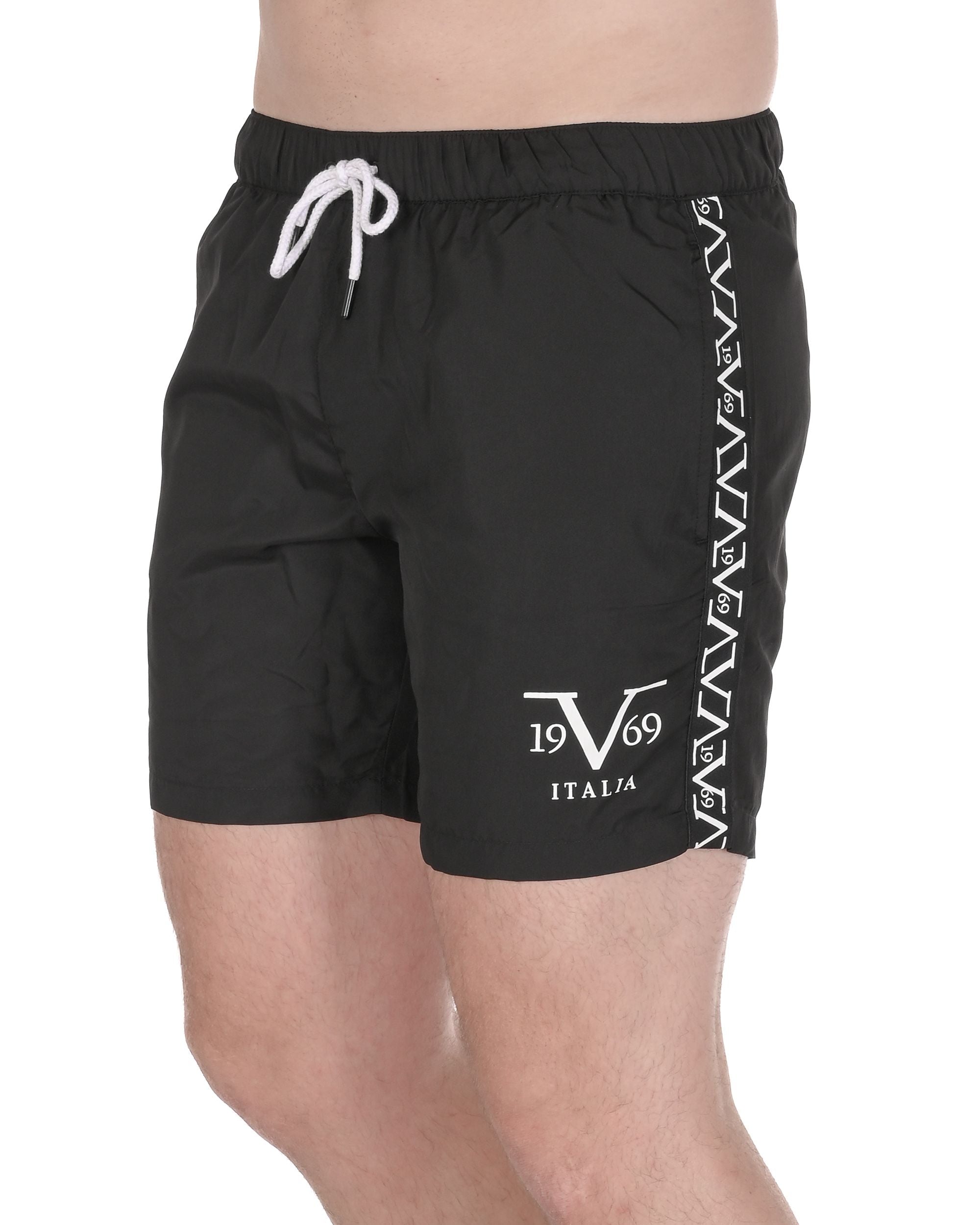 19V69 Italia Mens Swimwear Trunk VSC1MBM04 BLACK