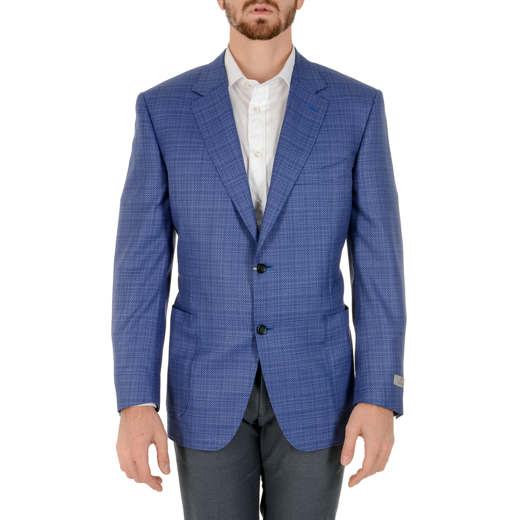 Chaqueta Canali para hombre de manga larga azul