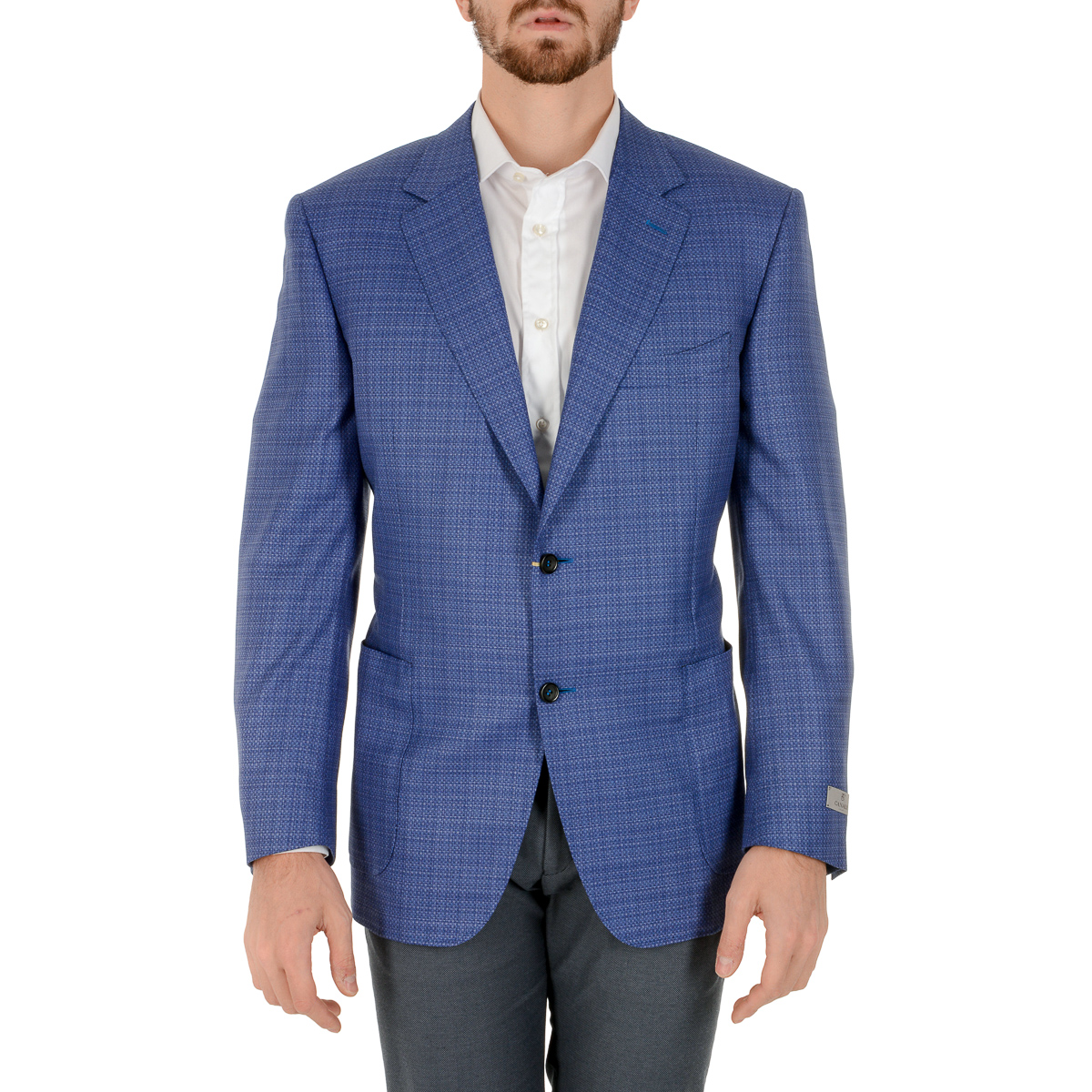 Chaqueta Canali para hombre de manga larga azul