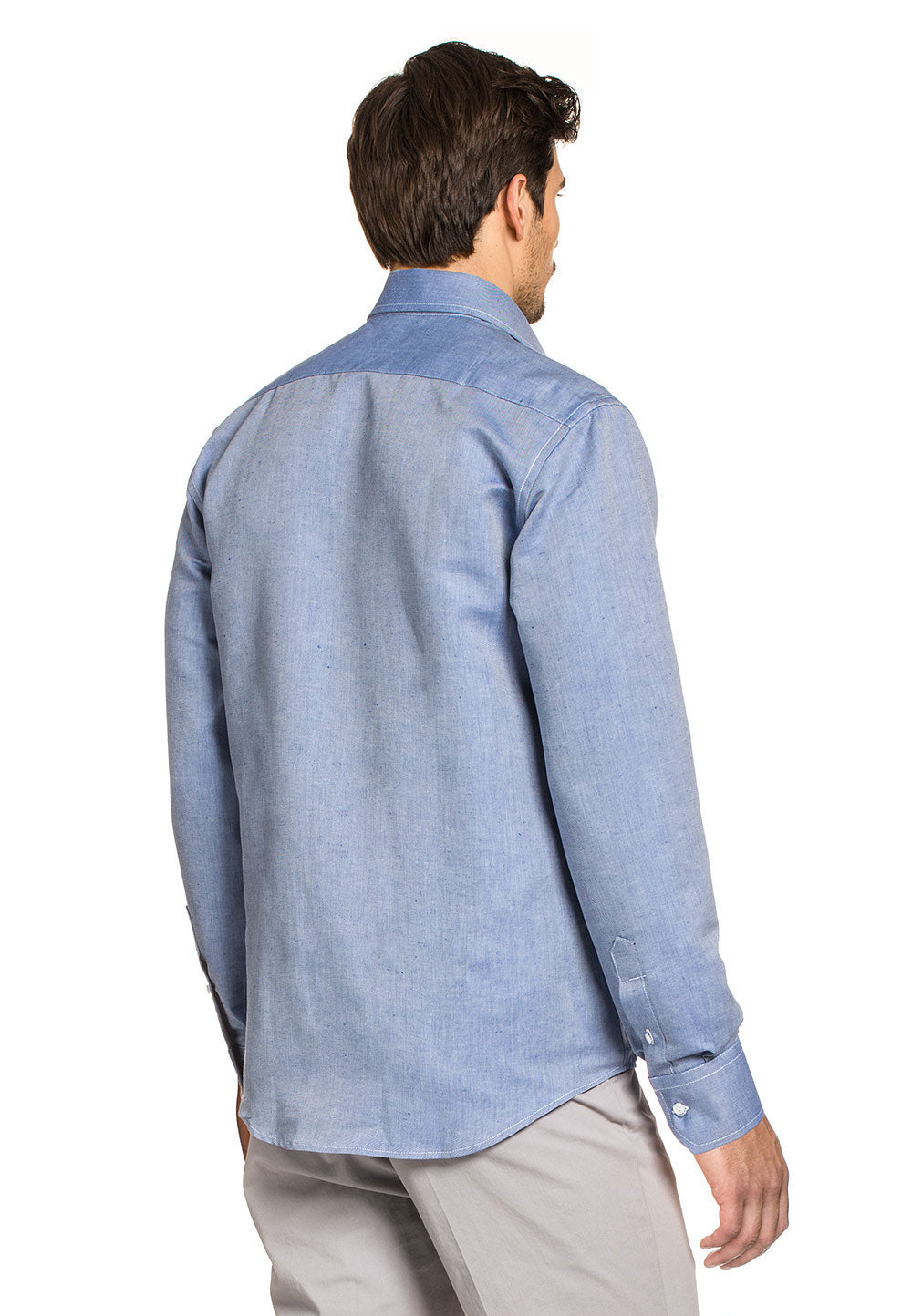 Camisa clásica moderna de corte V 1969 Italia para hombre 377 ART. 01