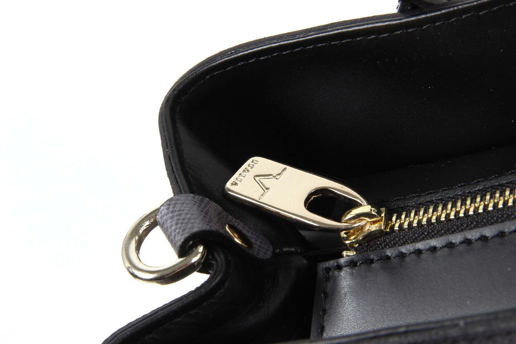 Bolso de Mujer V 1969 Italia H491-52 RUGA-ARUBA NERO-GRIGIO