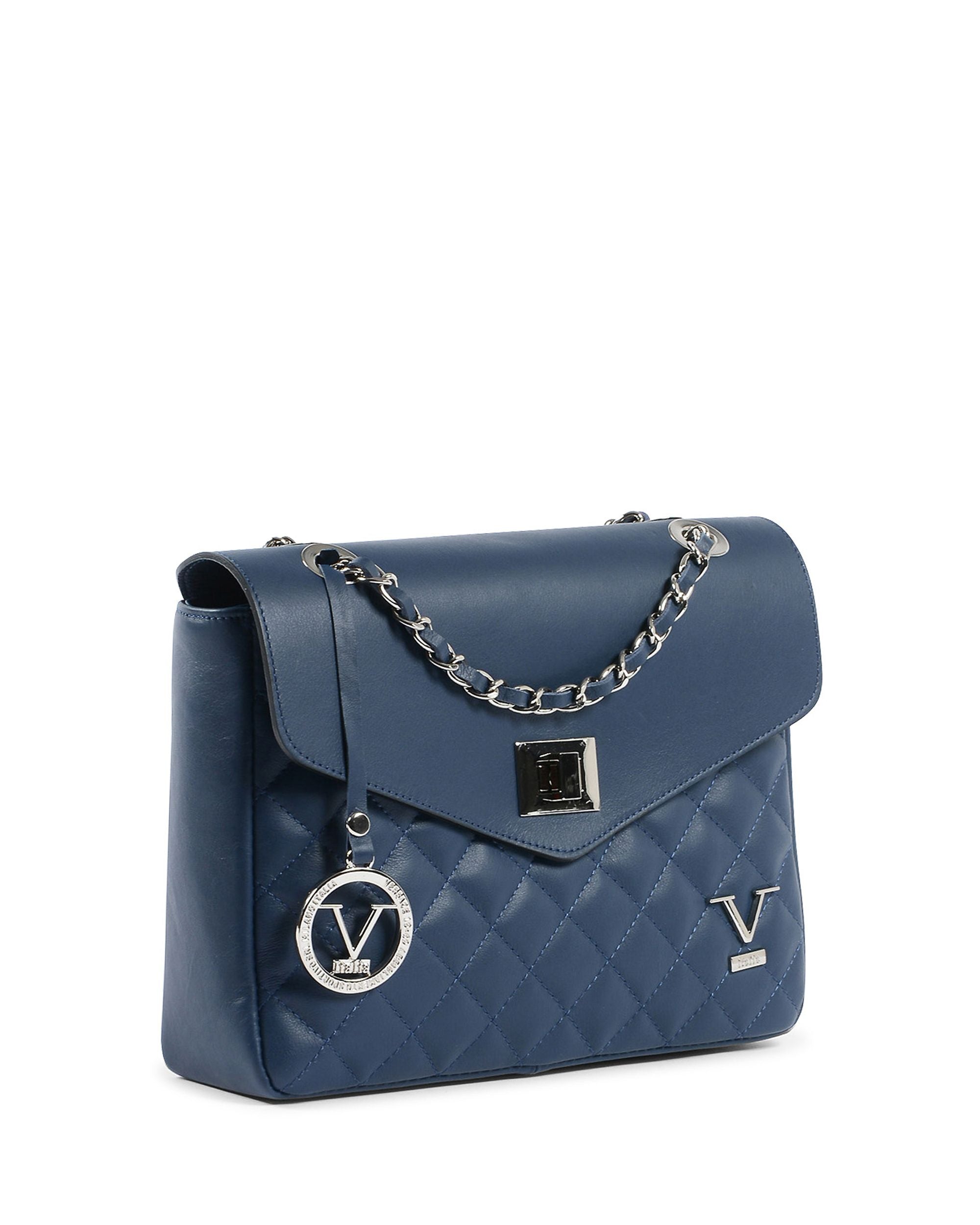 V Italia Womens Handbag Blue Jeans V024-S SAUVAGE BLUE JEANS