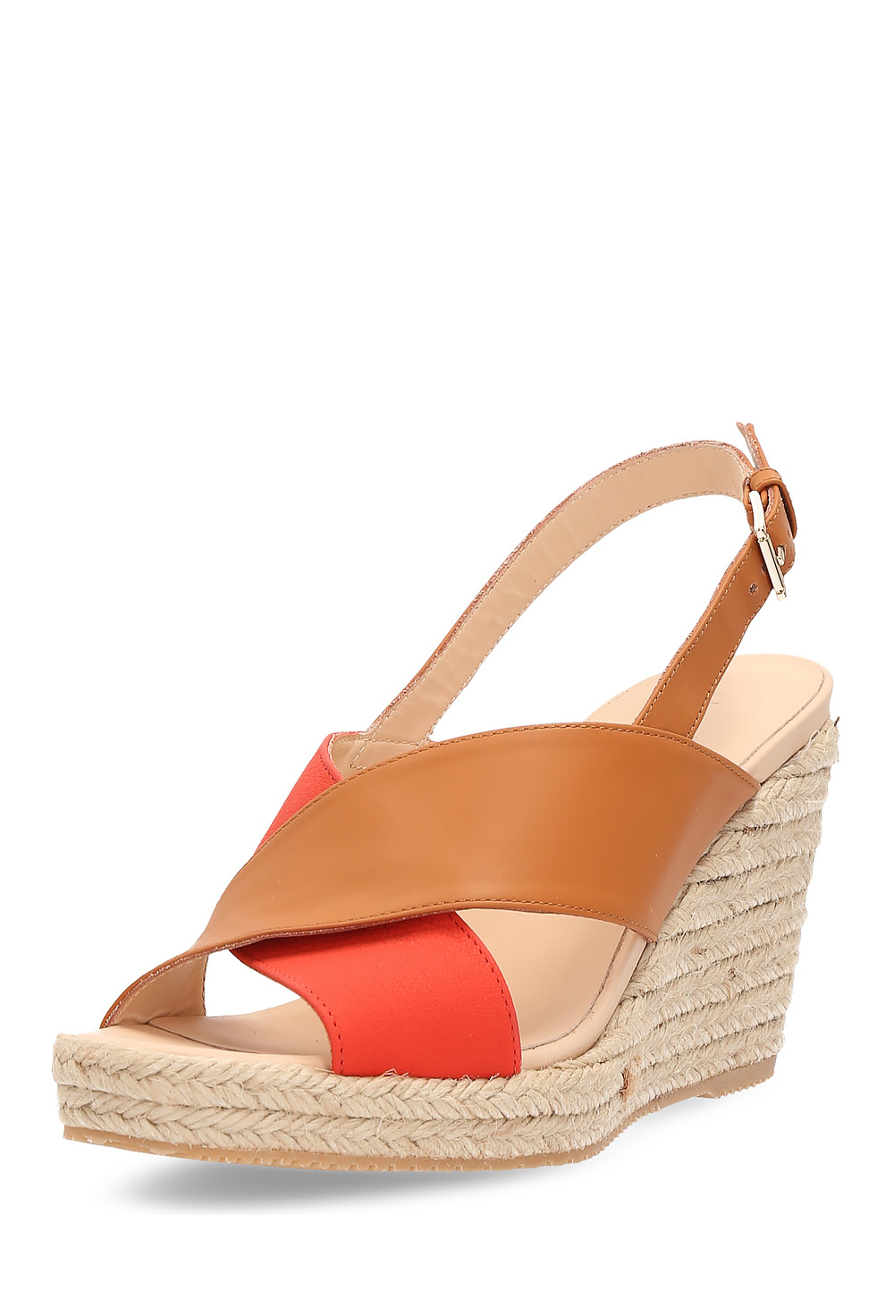 Sandalia de cuña Hogan para mujer, color beige, HXW2660R53088IC0X04