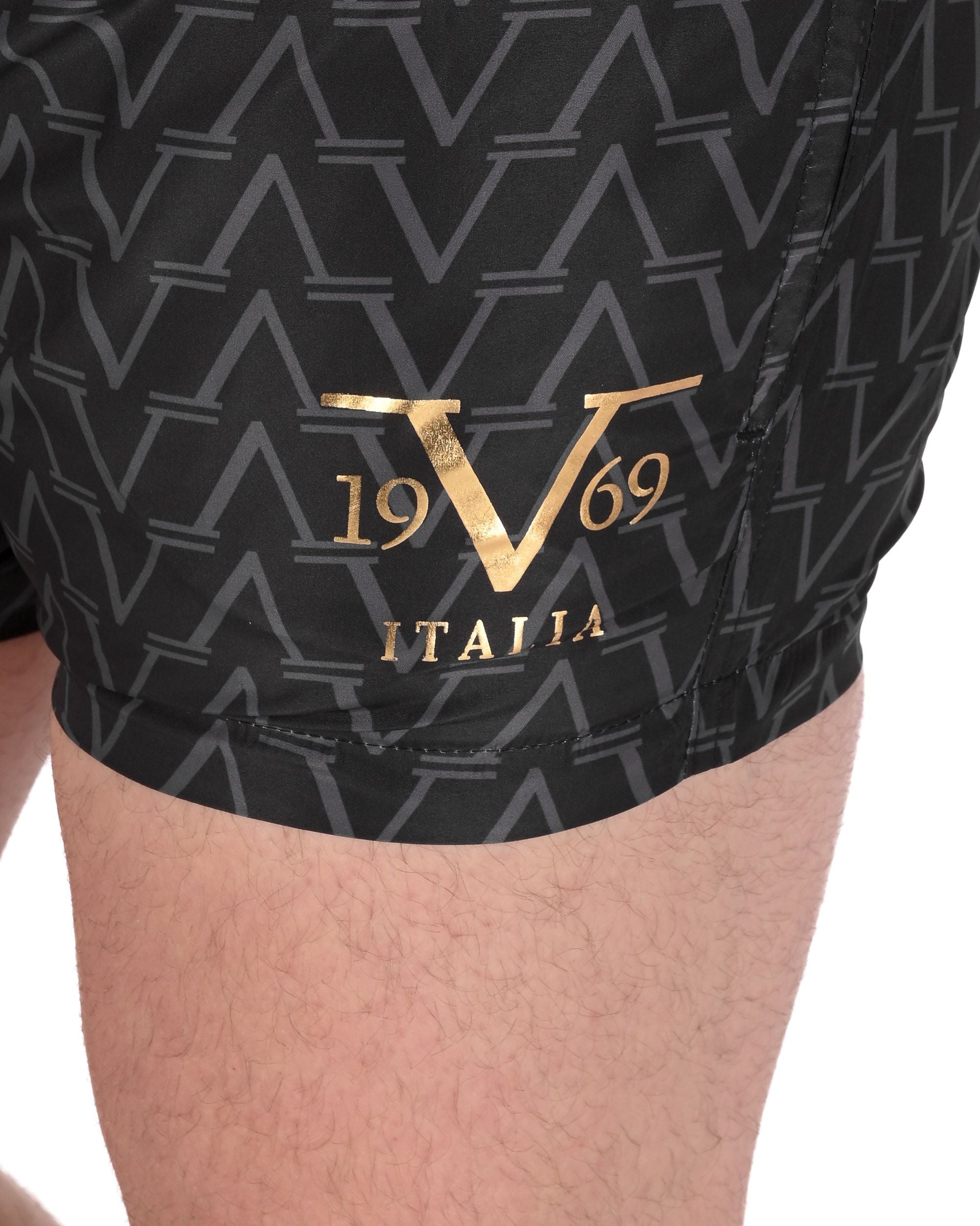 19V69 Italia Mens Swimwear Trunk VSC1MBS02 BLACK
