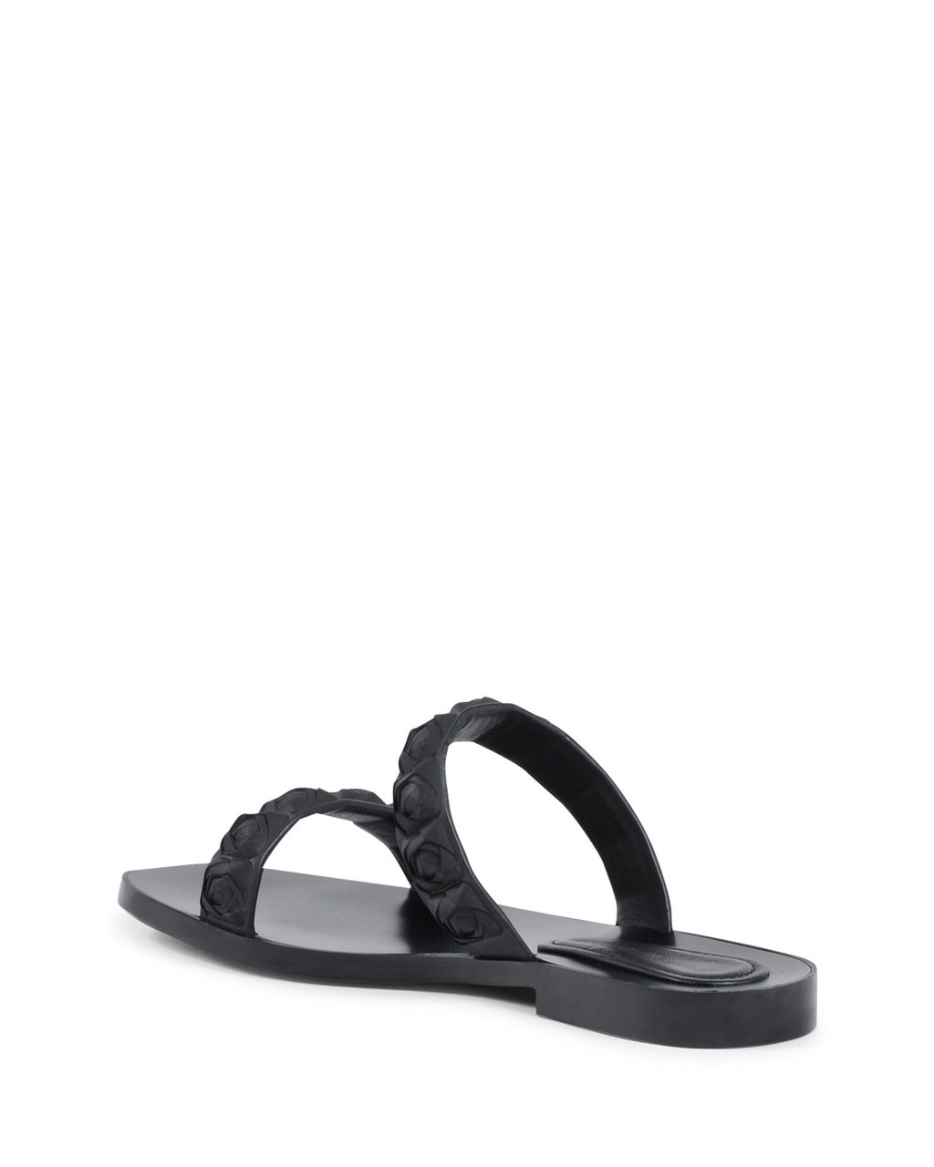 Stuart Weitzman Sandalia plana para mujer negra ROSITA