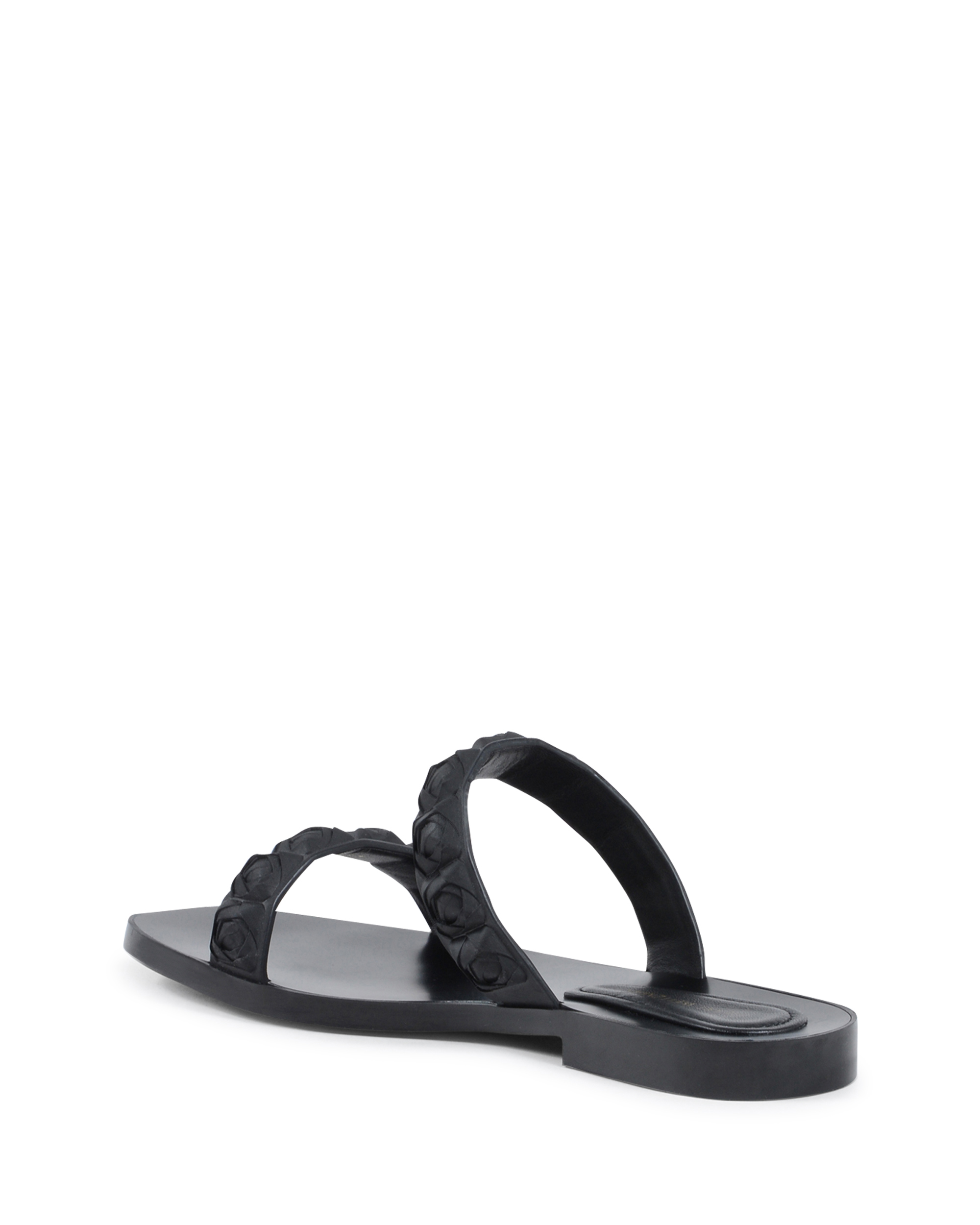 Stuart Weitzman Sandalia plana para mujer negra ROSITA