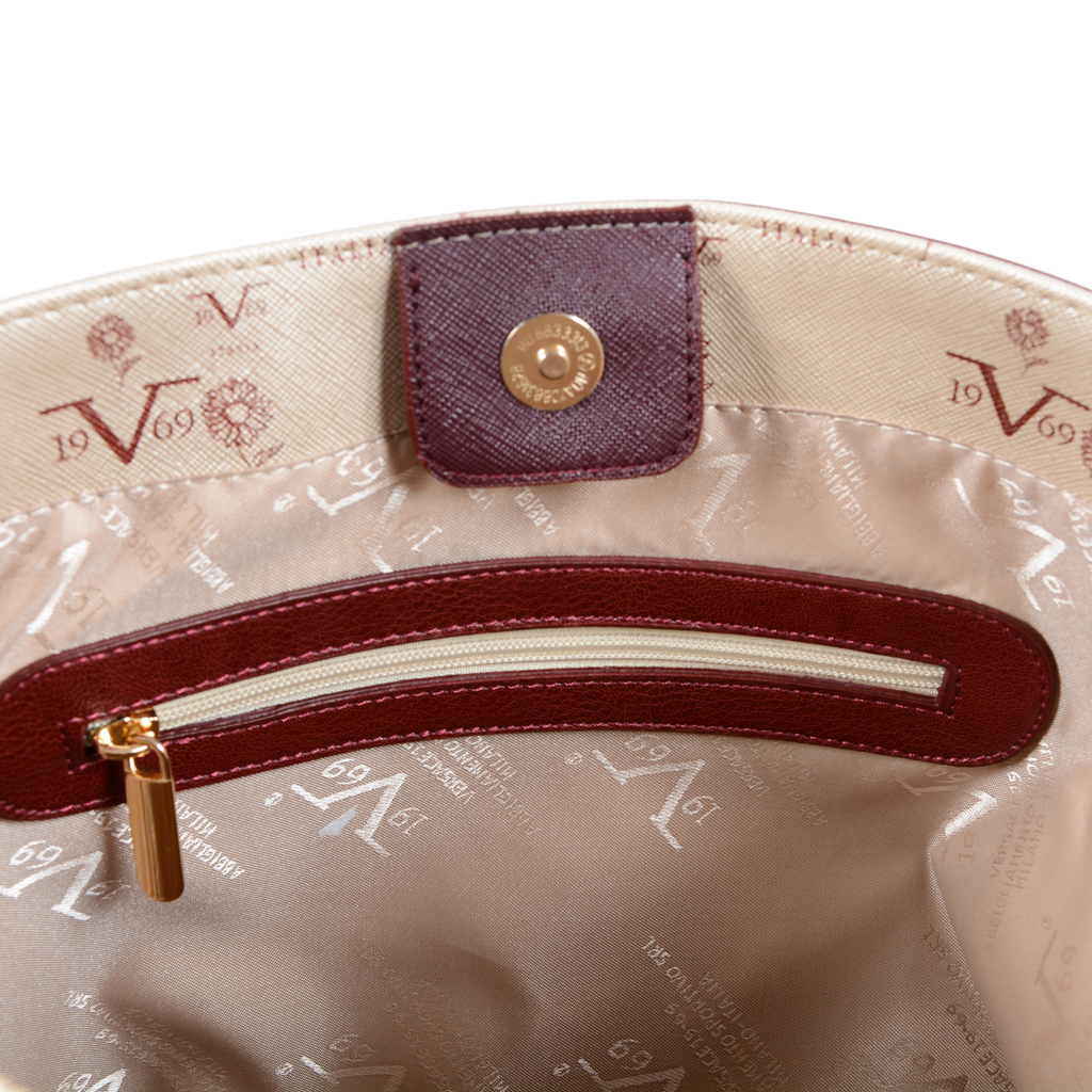 V 1969 Italia Womens Handbag Beige SALVADOR