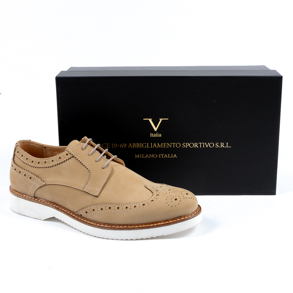 V 1969 Italia - Zapatos Oxford Brogue para hombre color topo PEDRO
