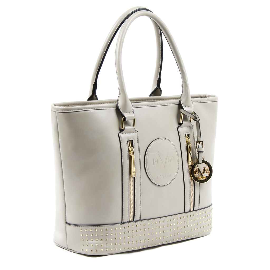 Bolso de mano para mujer V 1969 Italia, color gris, AGATA