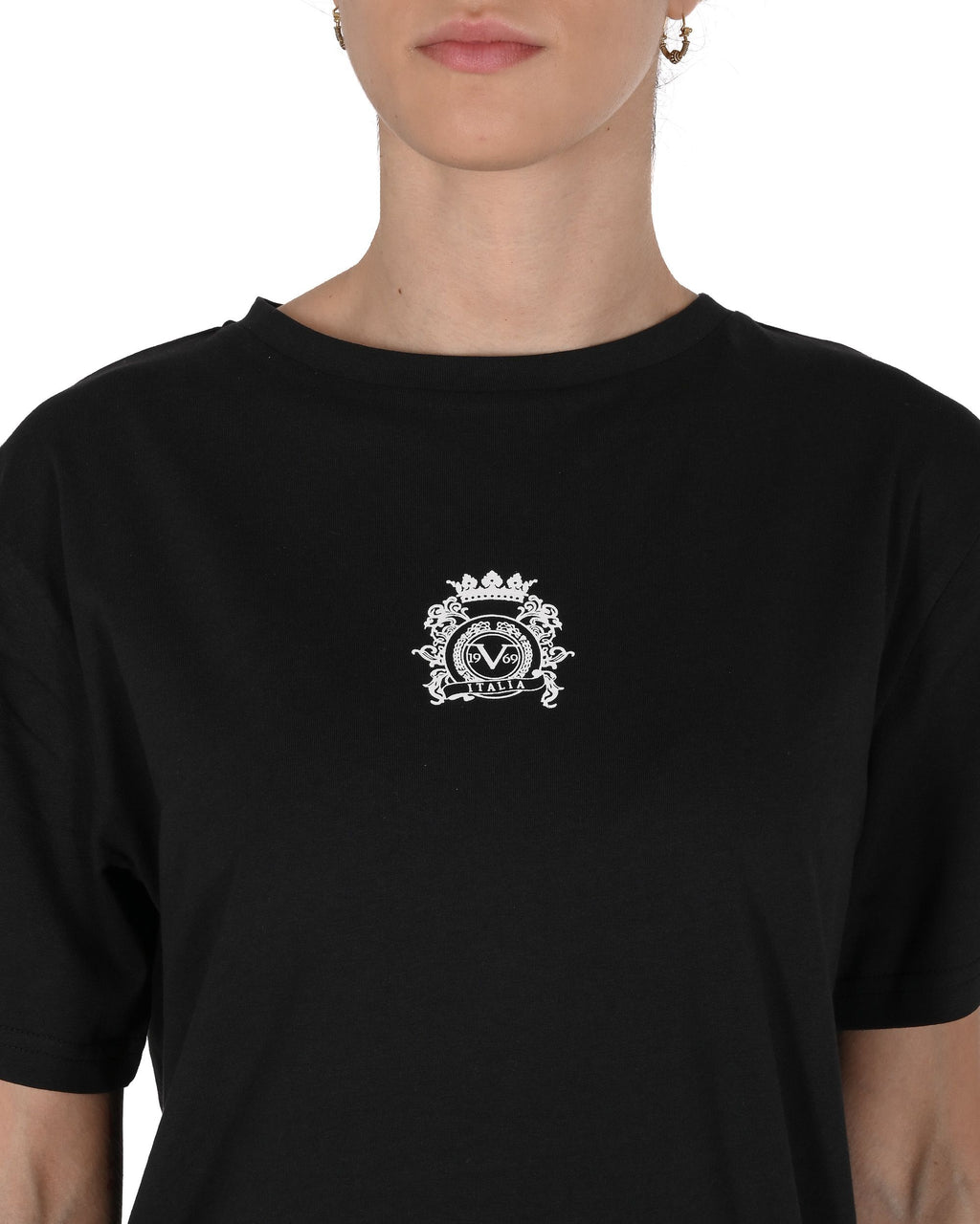 19V69 Italia Womens Long T-Shirt VSC1WTS02 BLACK