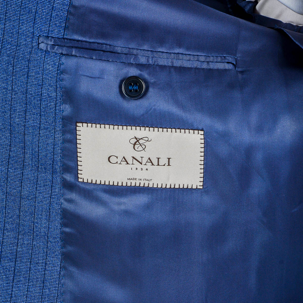 Canali Mens Suit Long Sleeves Blue
