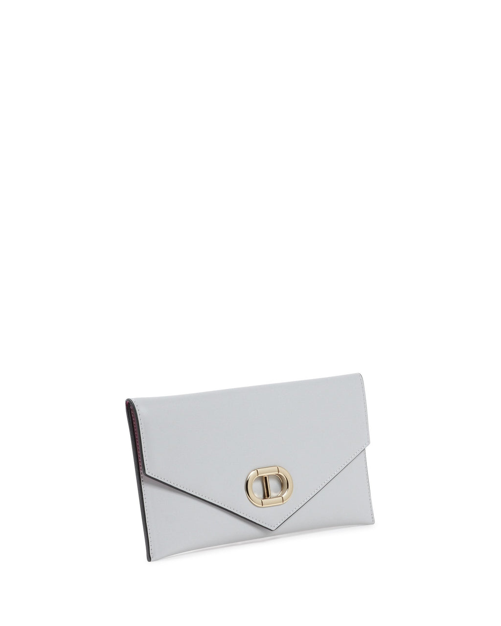 Cartera de piel tipo sobre - Gris