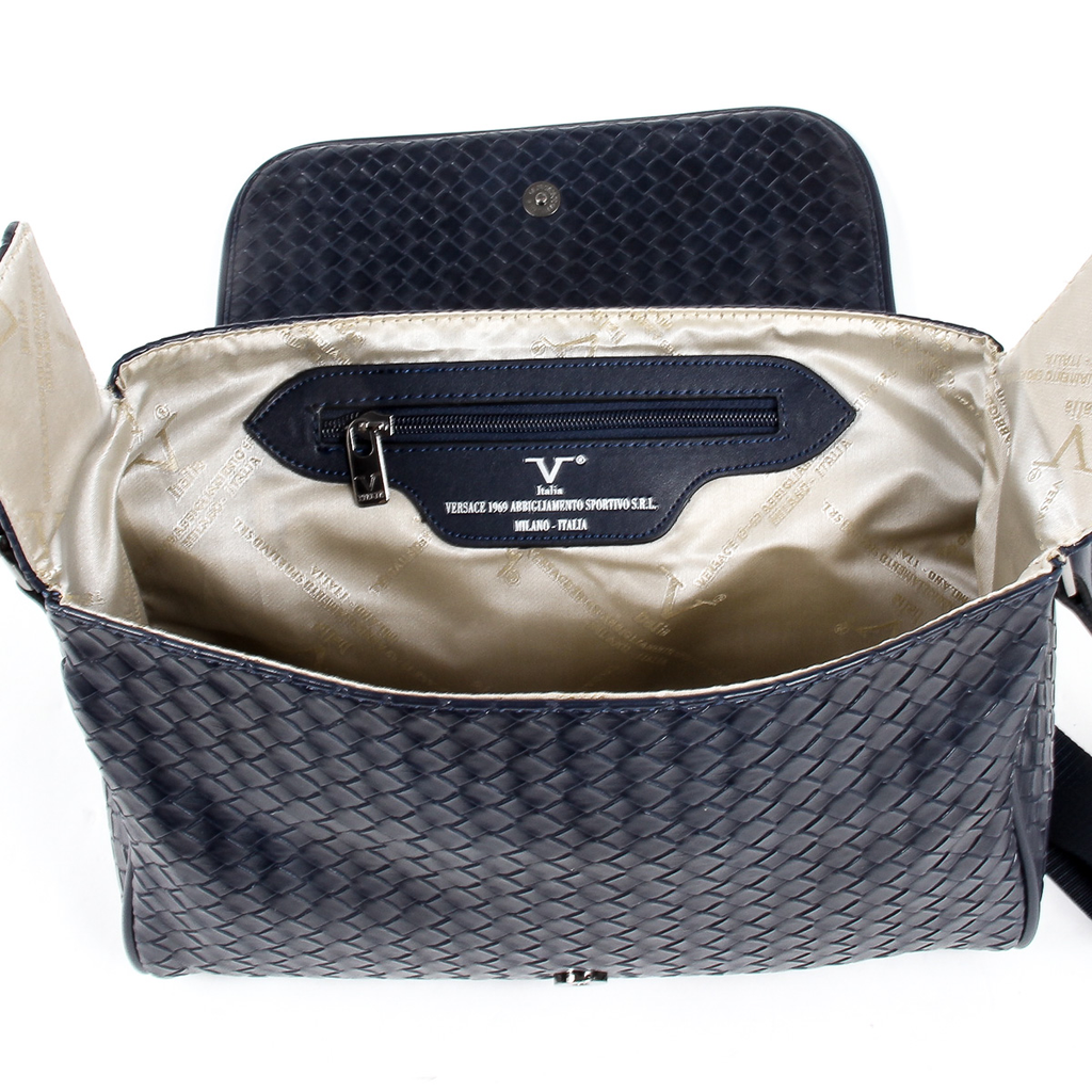 Bolso de mano para hombre V 1969 Italia Azul LEROY