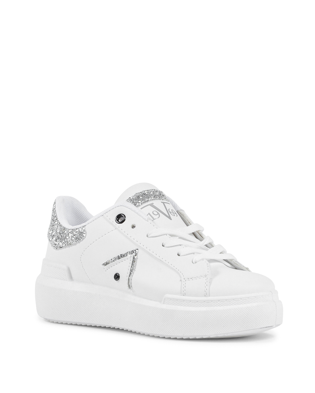 19V69 Italia Zapatillas de mujer V813 BIANCO ARGENTO