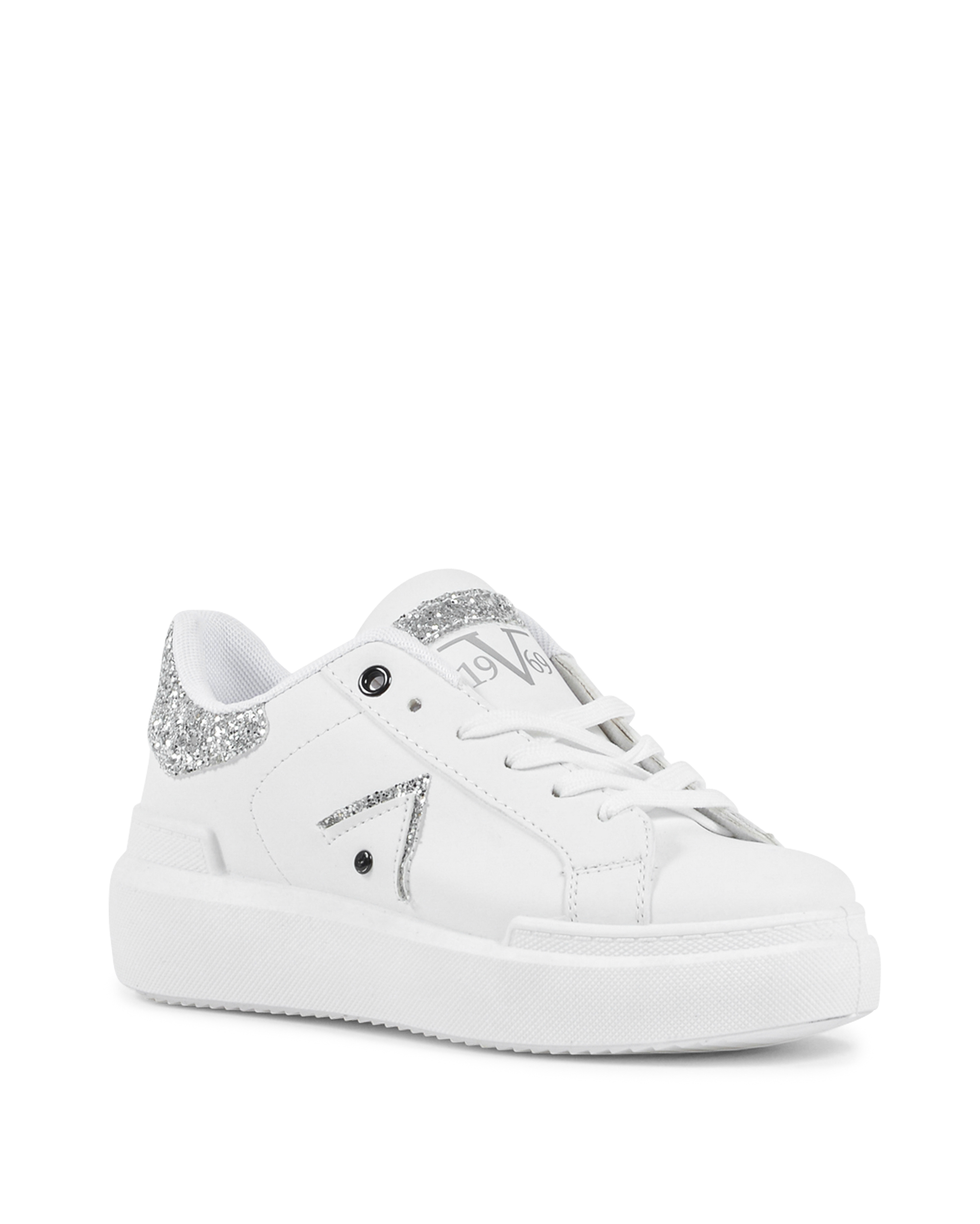 19V69 Italia Zapatillas de mujer V813 BIANCO ARGENTO