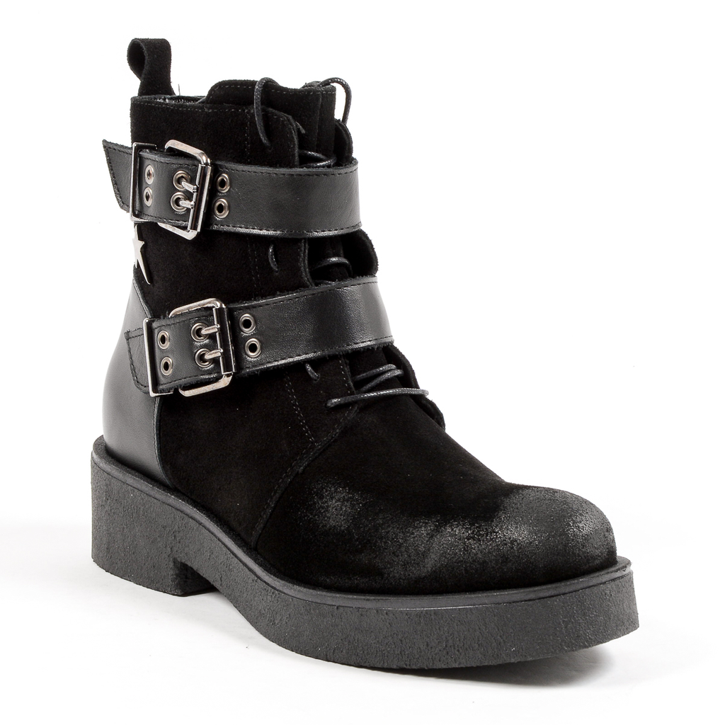 Andrew Charles Womens Ankle Boot Black JOAN