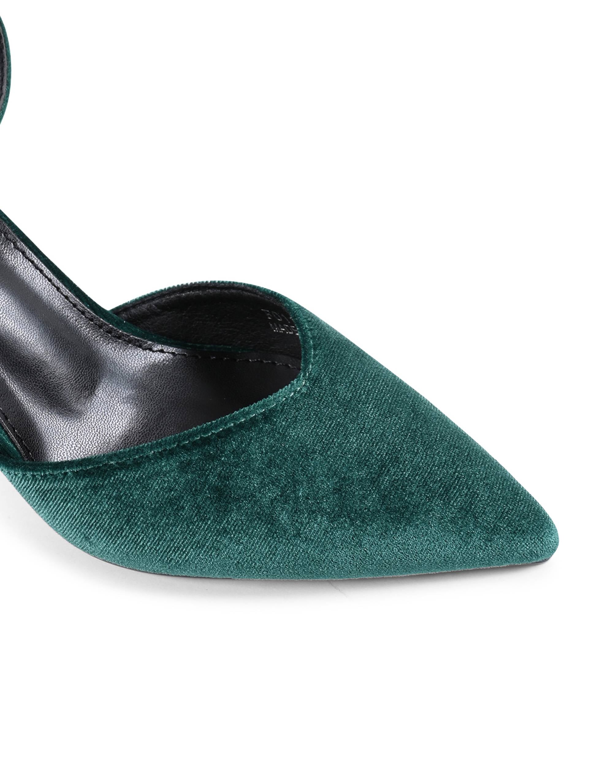 19V69 Italia - Zapatos de salón con tira al tobillo para mujer, color verde, F0110 VERDE