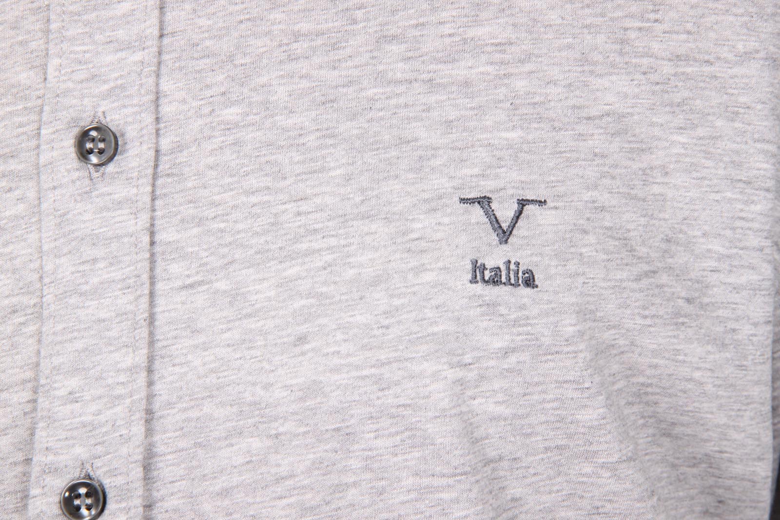 Camisa de manga larga para hombre V 1969 Italia Paris Jersey gris melange