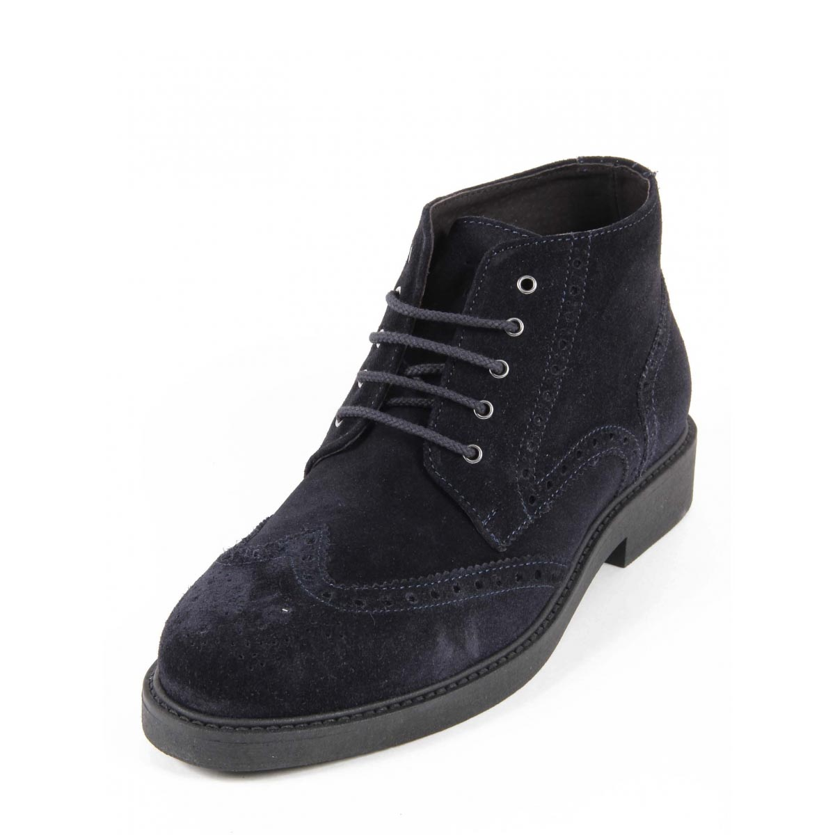 Botín para hombre V 1969 Italia V2660 CAMOSCIO NAVY
