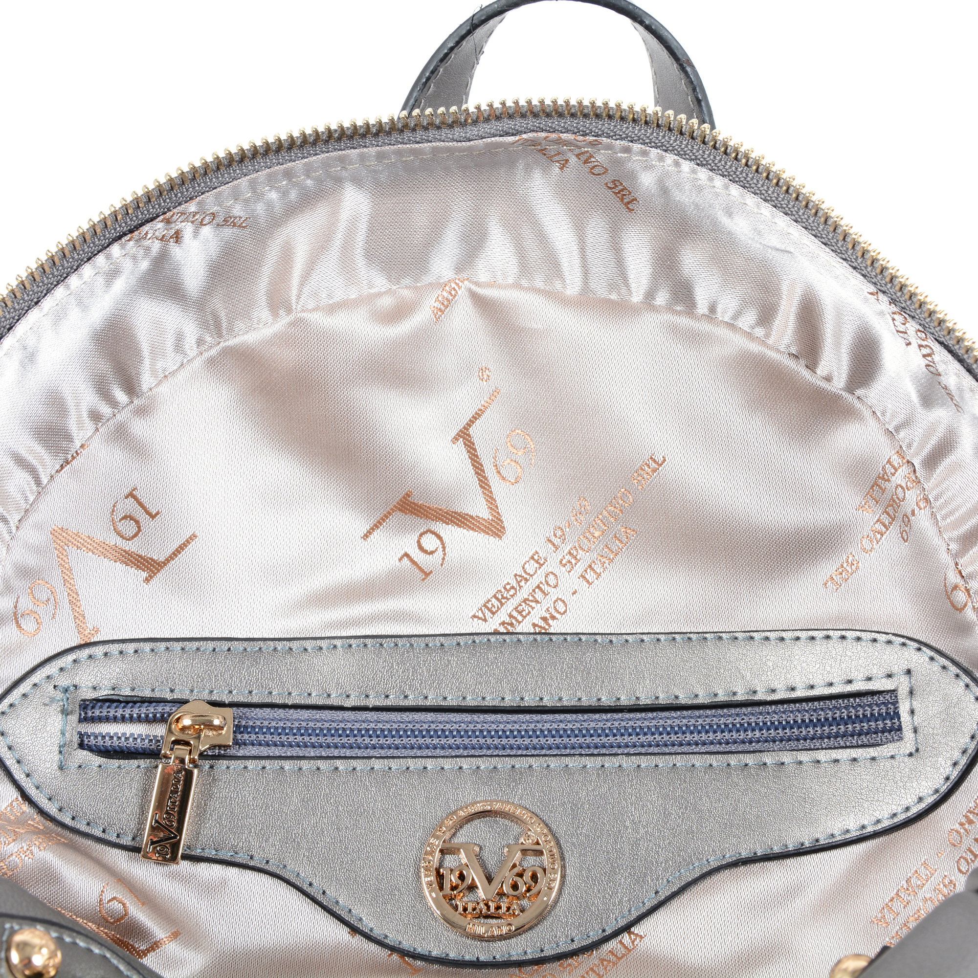 V 1969 Italia Womens Backpack Silver SANTORINI