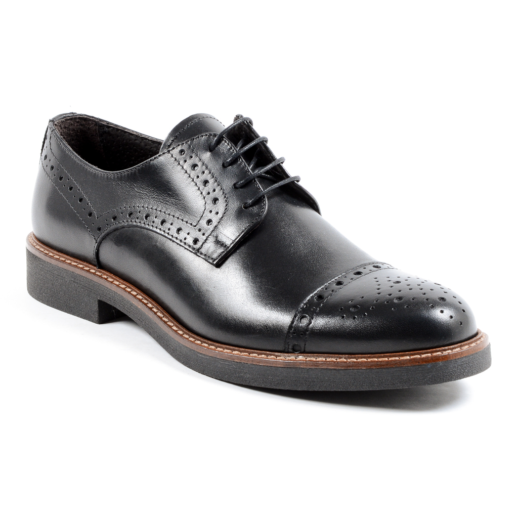 Andrew Charles Mens Brogue Shoe Black LOU