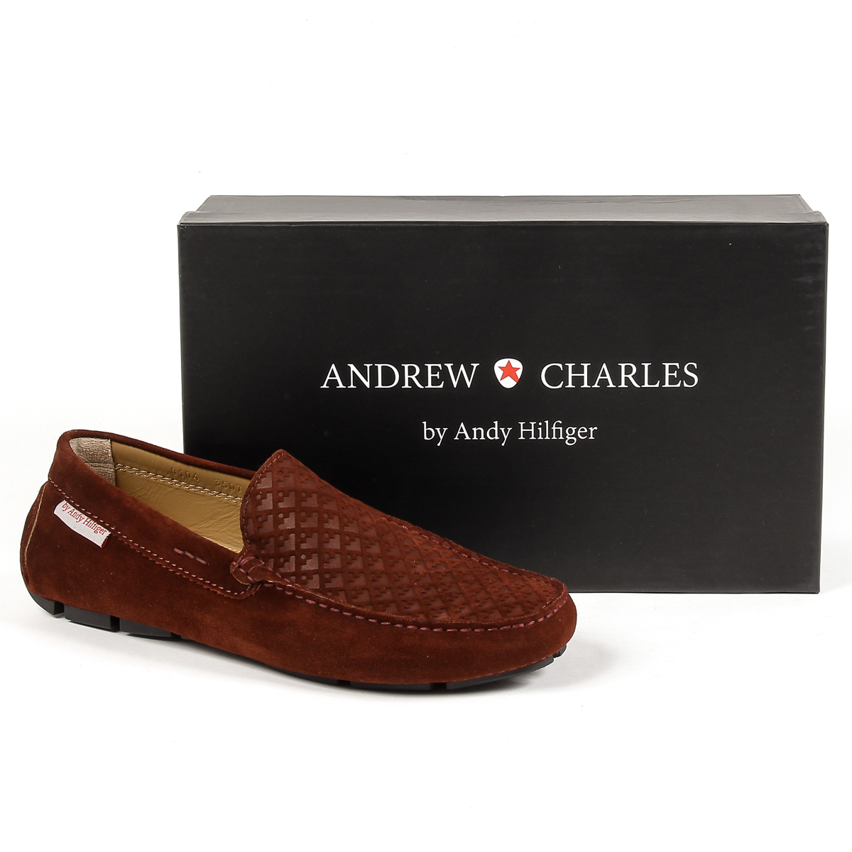 Mocasín Andrew Charles para hombre Burdeos TRON
